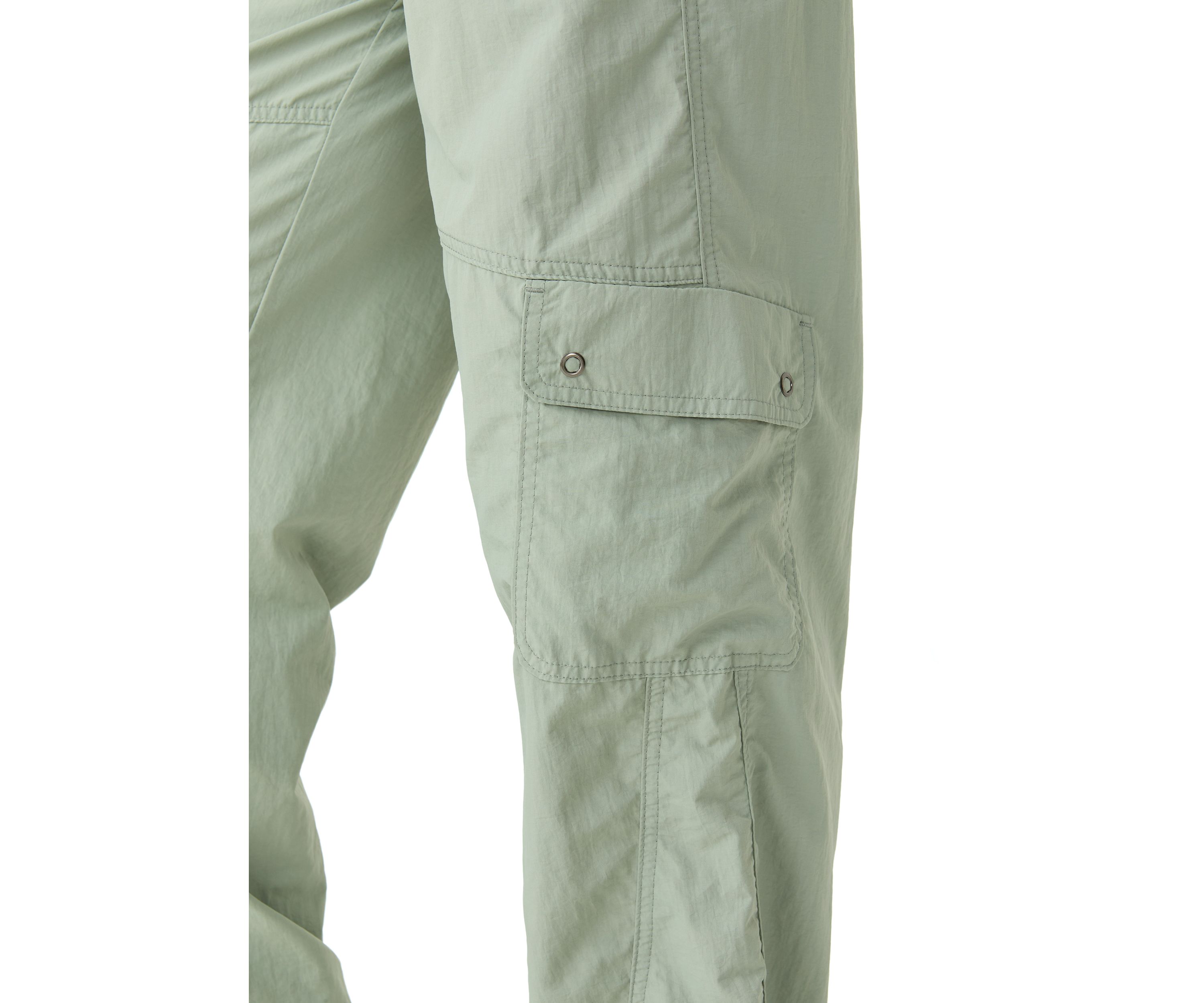 Womens Rib Waist Cargo Pants