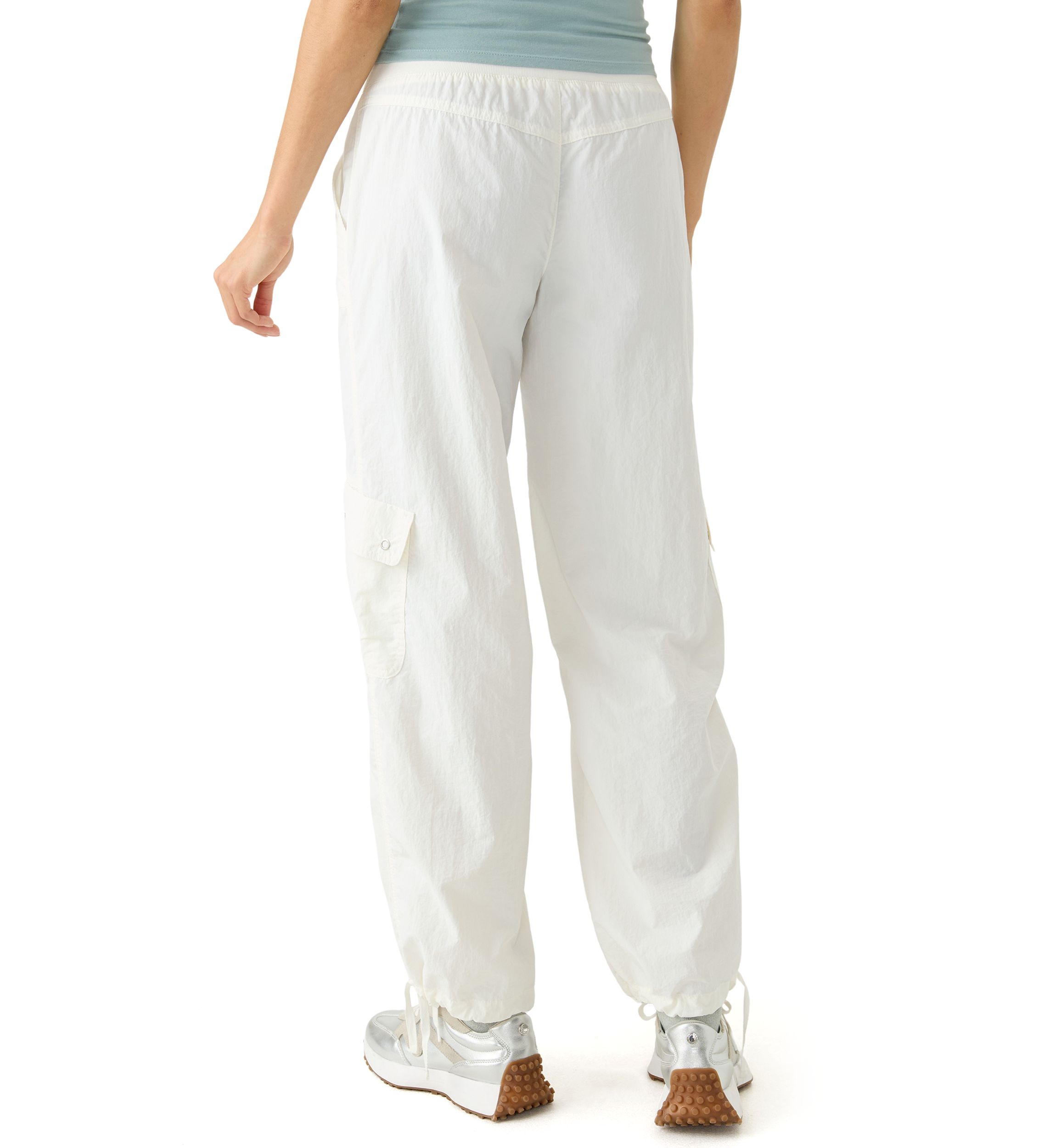 Womens Rib Waist Cargo Pants