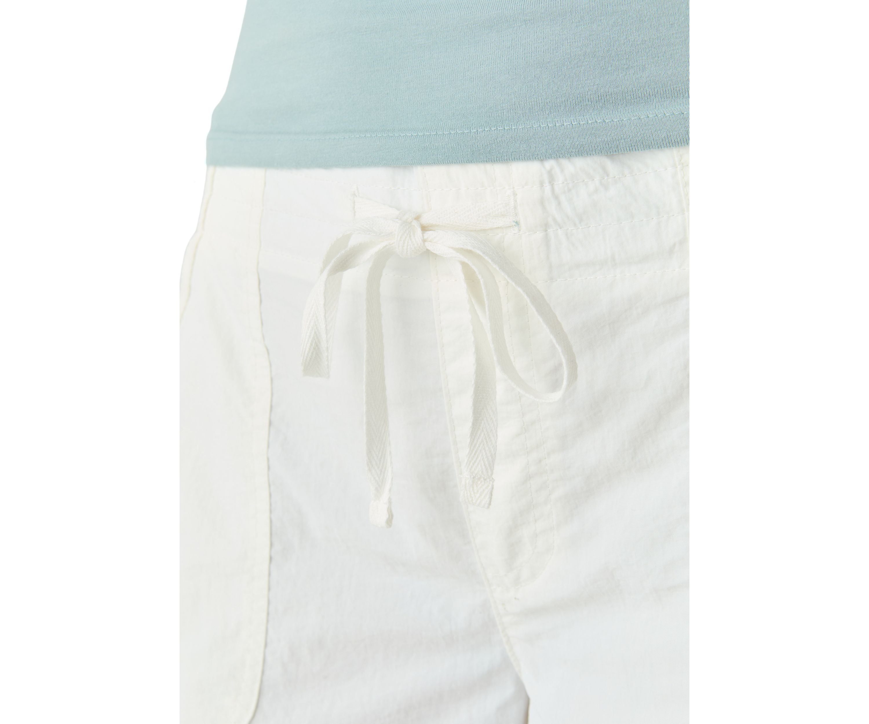 Womens Rib Waist Cargo Pants