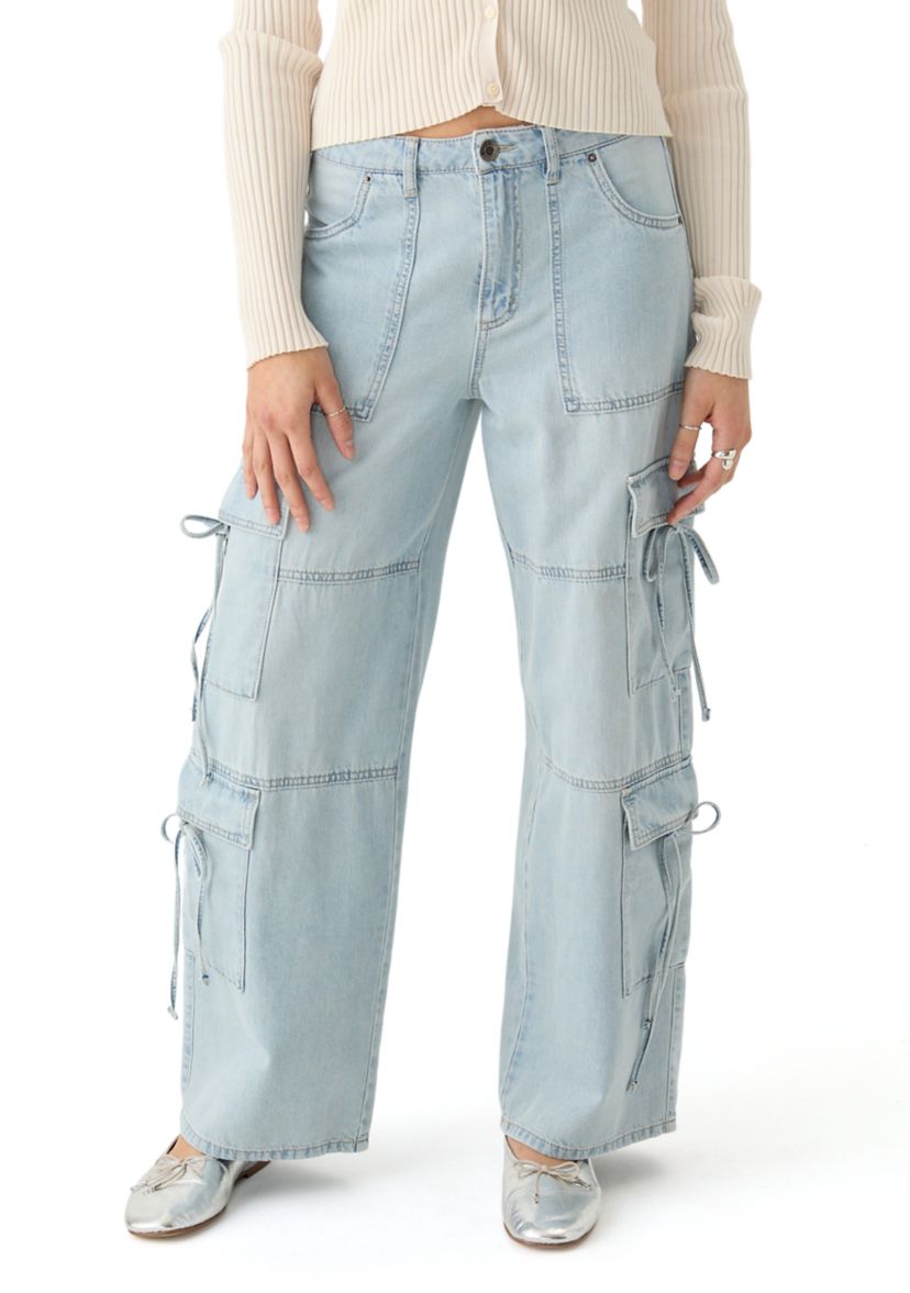 Womens Cargo Jeans with Bows