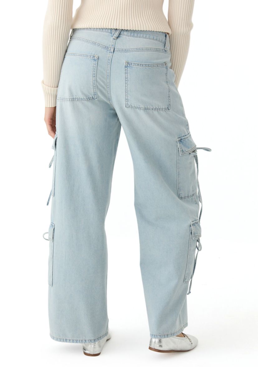 Womens Cargo Jeans with Bows