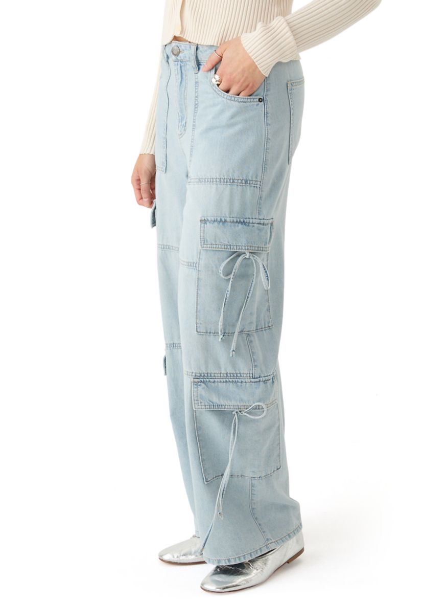 Womens Cargo Jeans with Bows