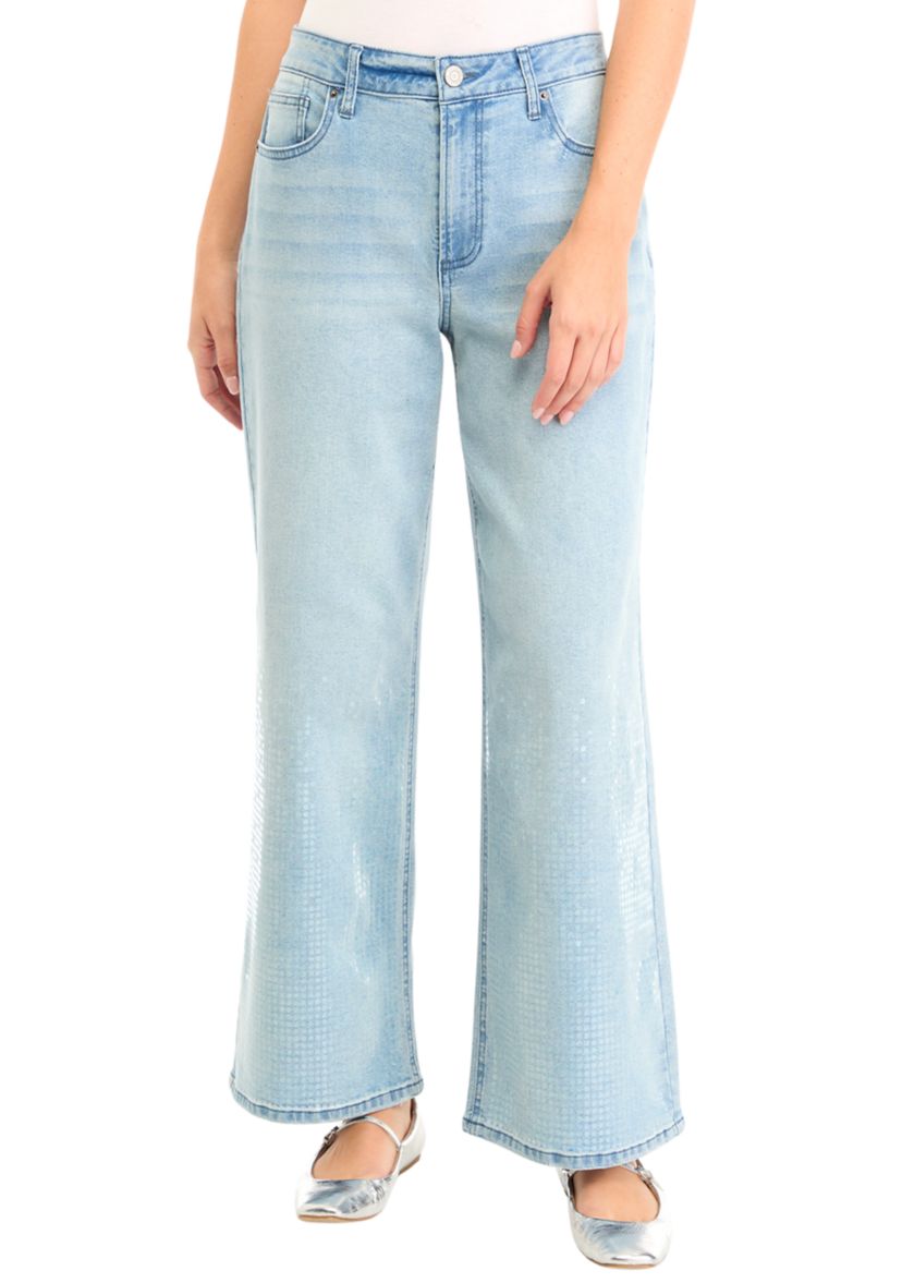 Womens Sequin Jeans