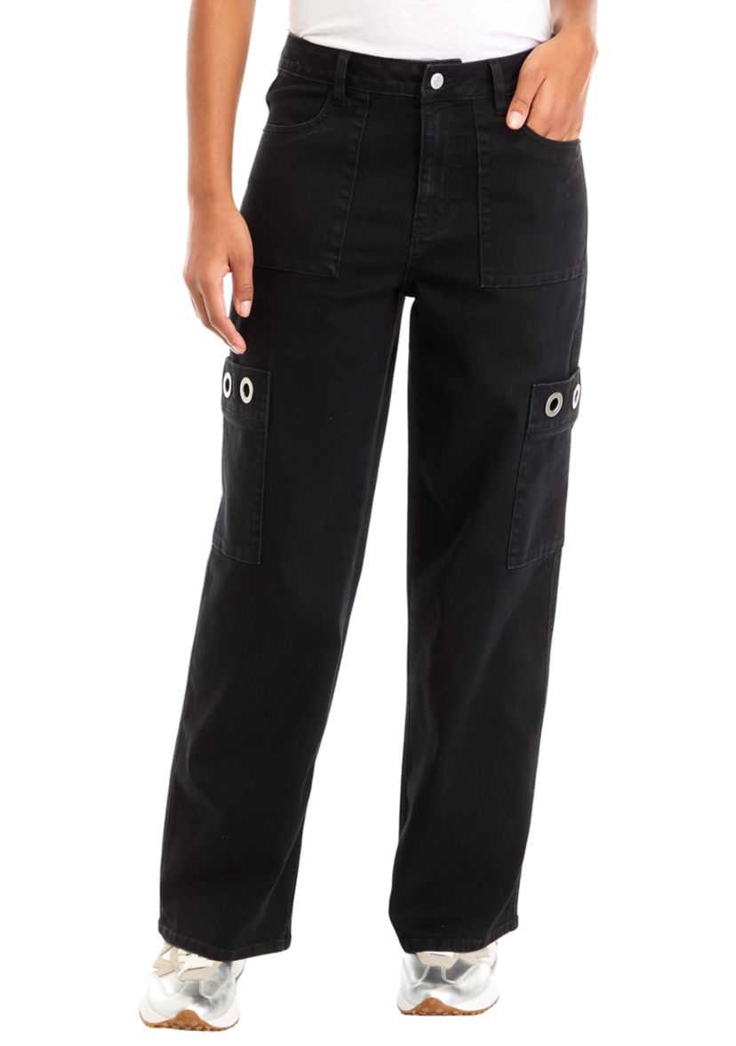 Womens Grommet Cargo Jeans