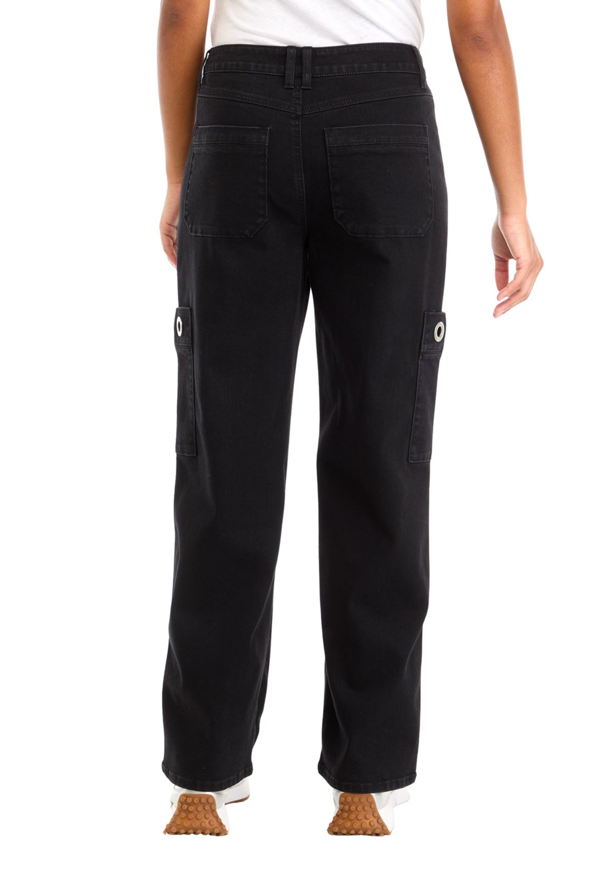 Womens Grommet Cargo Jeans