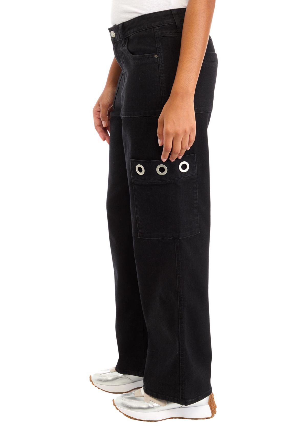 Womens Grommet Cargo Jeans