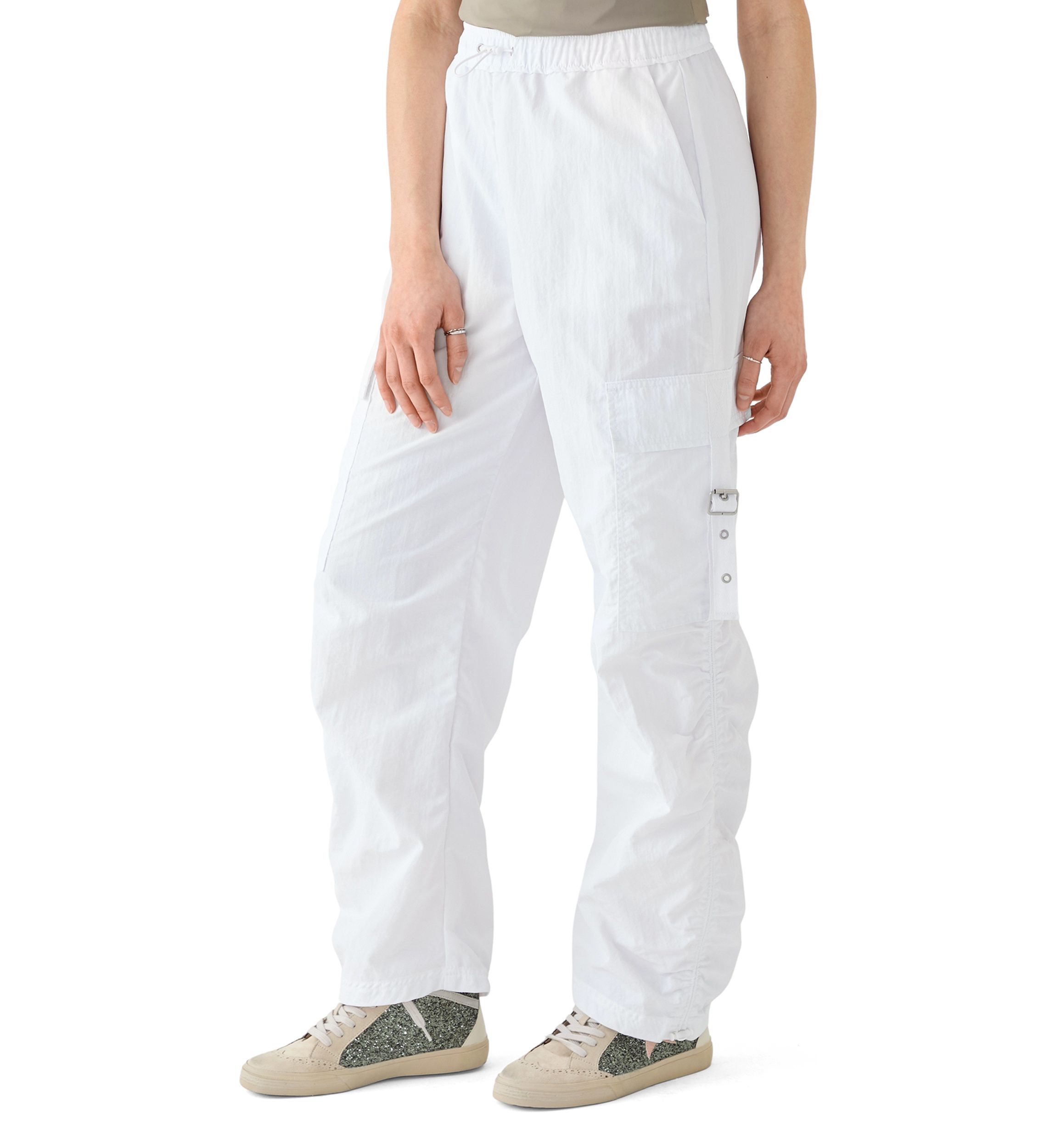 Womens Side Ruched Cargo Pants