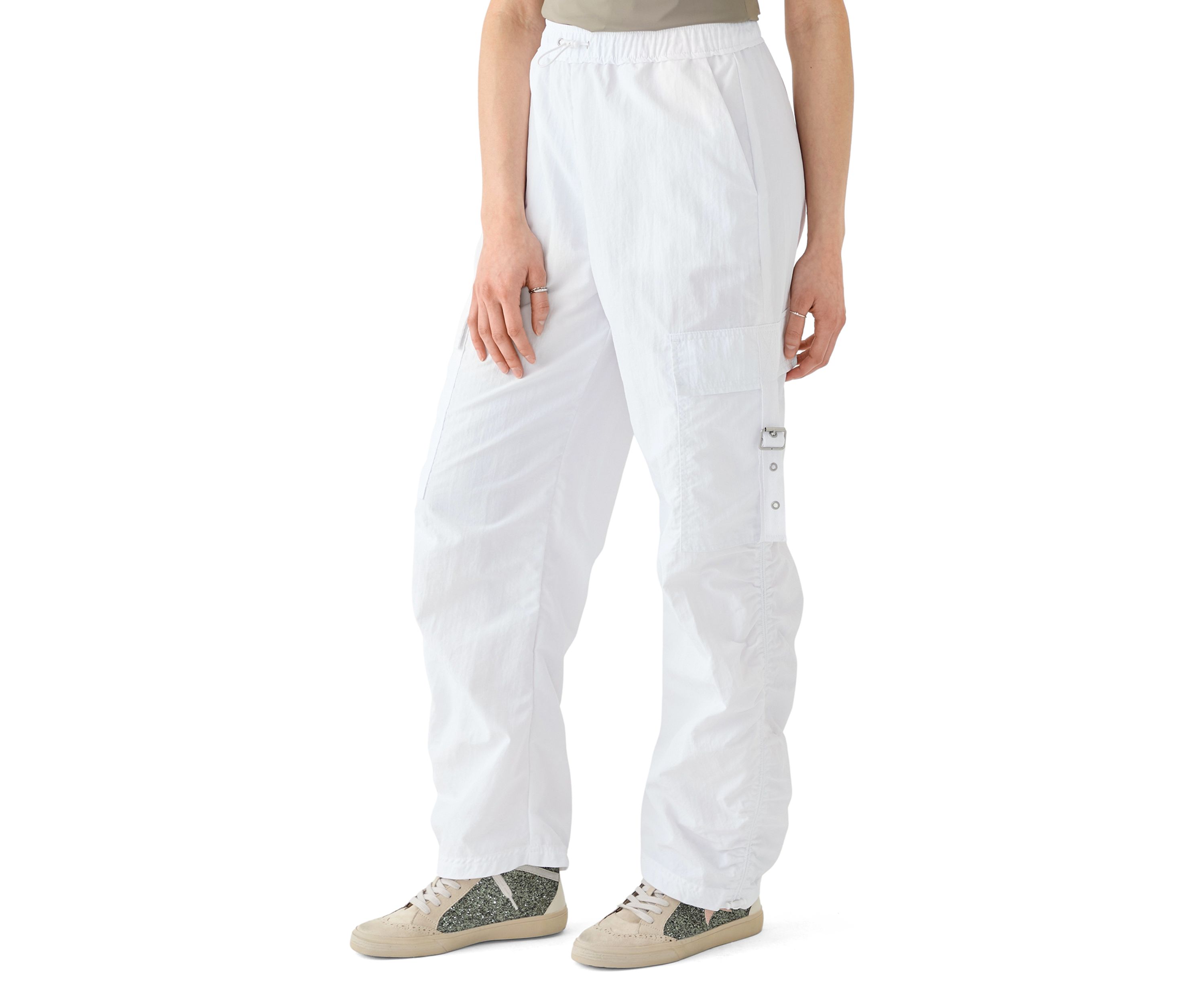 Womens Side Ruched Cargo Pants
