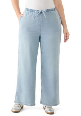 Vanilla Star Women's Plus Size Cozy Wide Legs Pants, 3X
