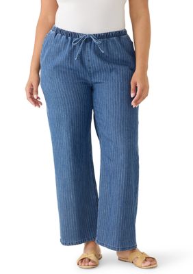 Vanilla Star Women's Plus Size Cozy Elastic Jeans
