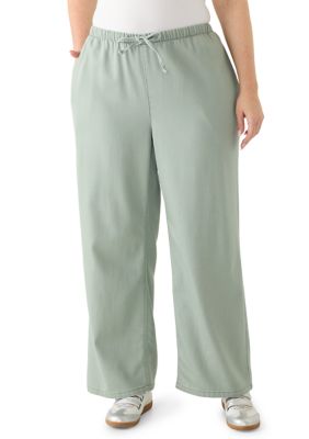 Vanilla Star Women's Plus Size Cozy Wide Leg Pants, 3X