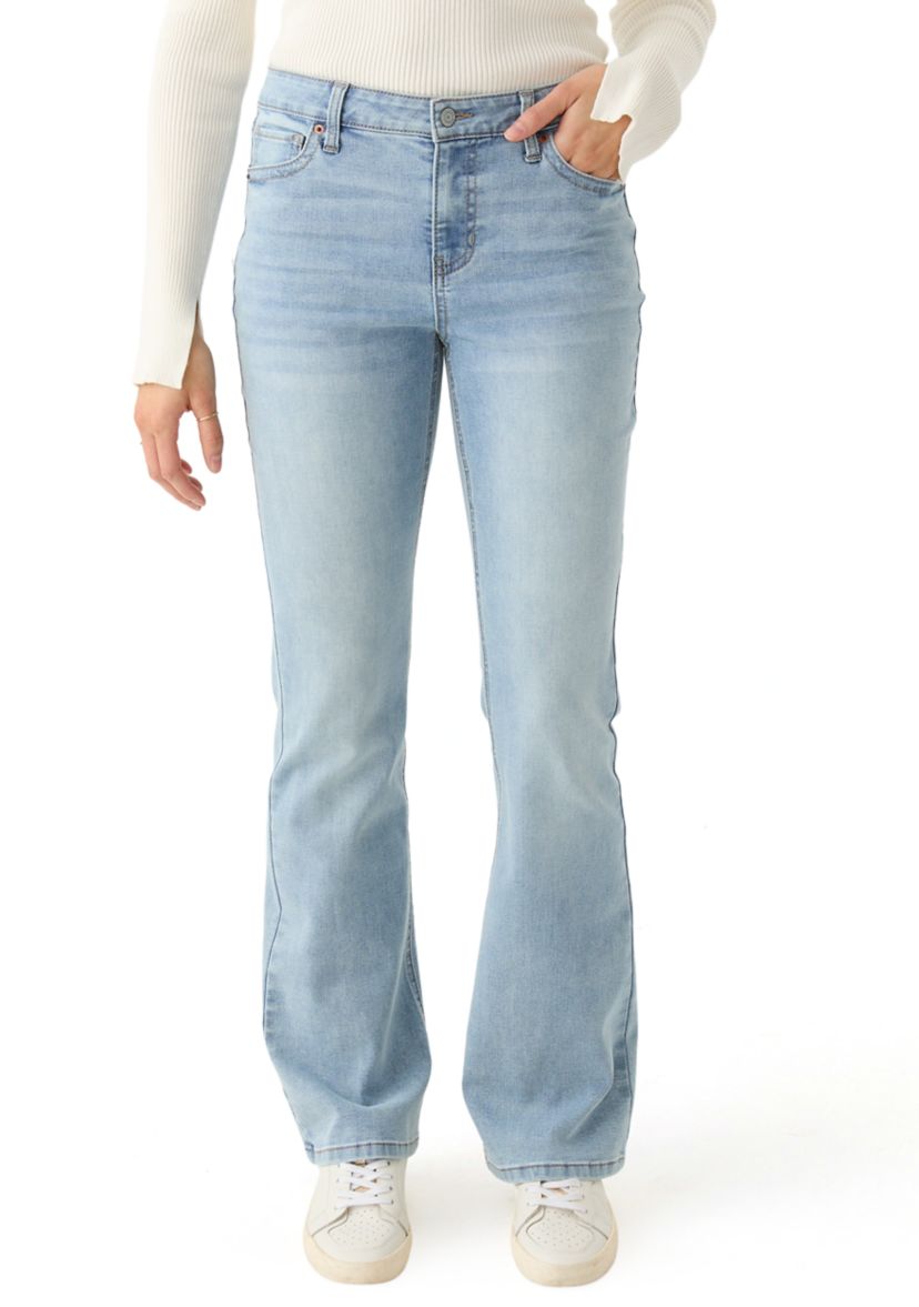 Womens Bootcut Butterfly Embroidered Jeans