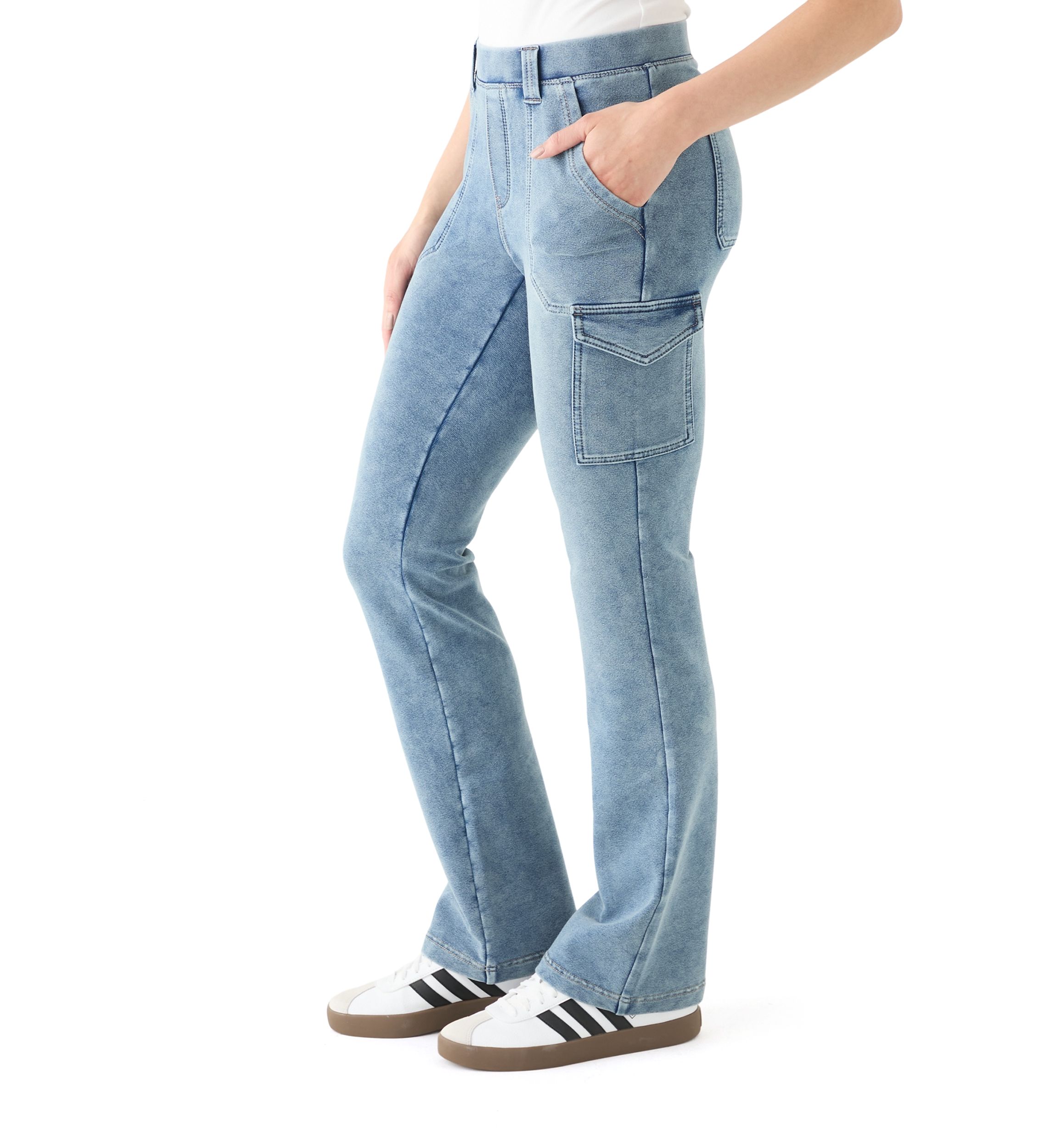 Womens Utility Pull On Flare Pants