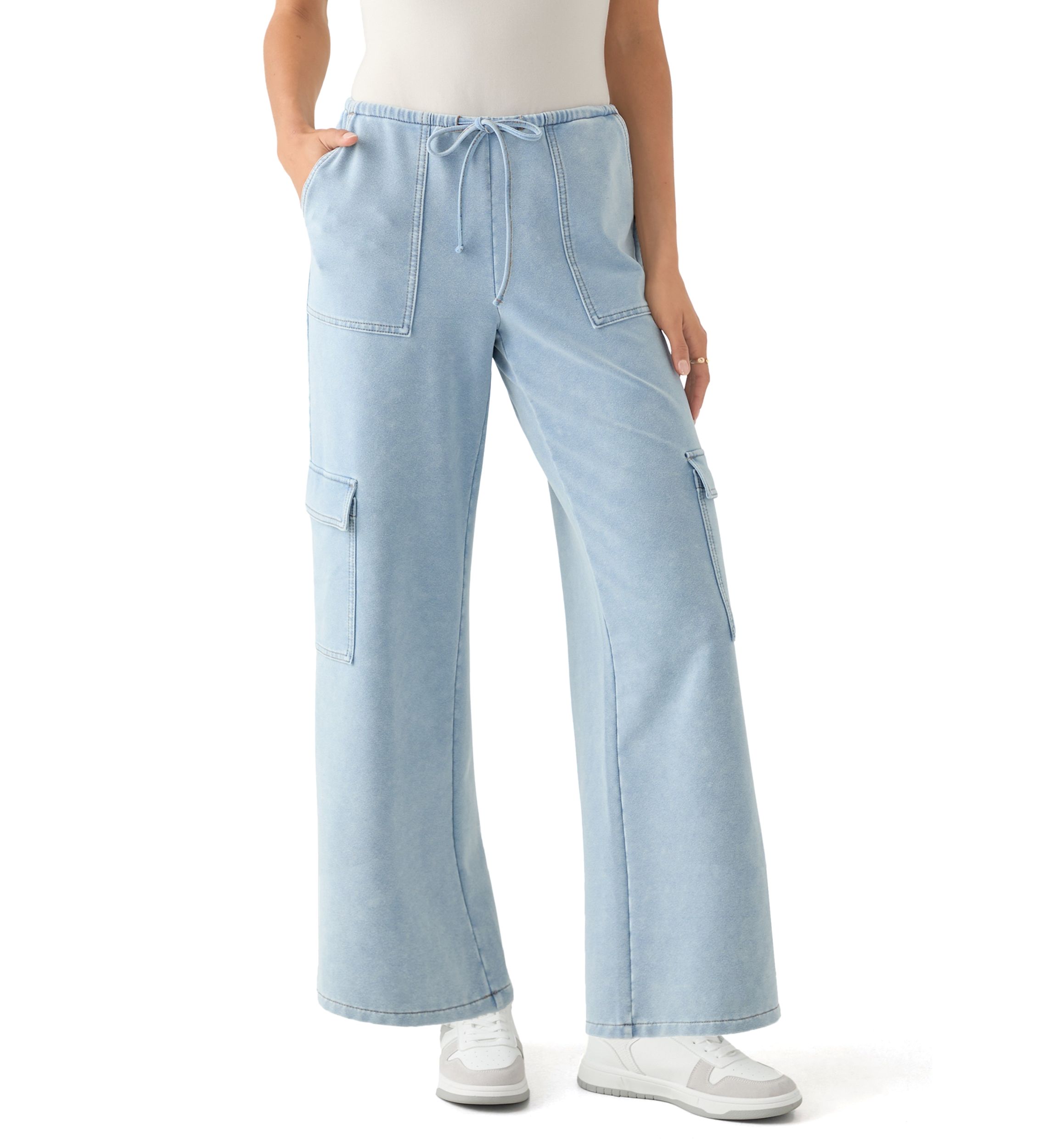 Womens Mini Waist Porkchop Pocket Pants