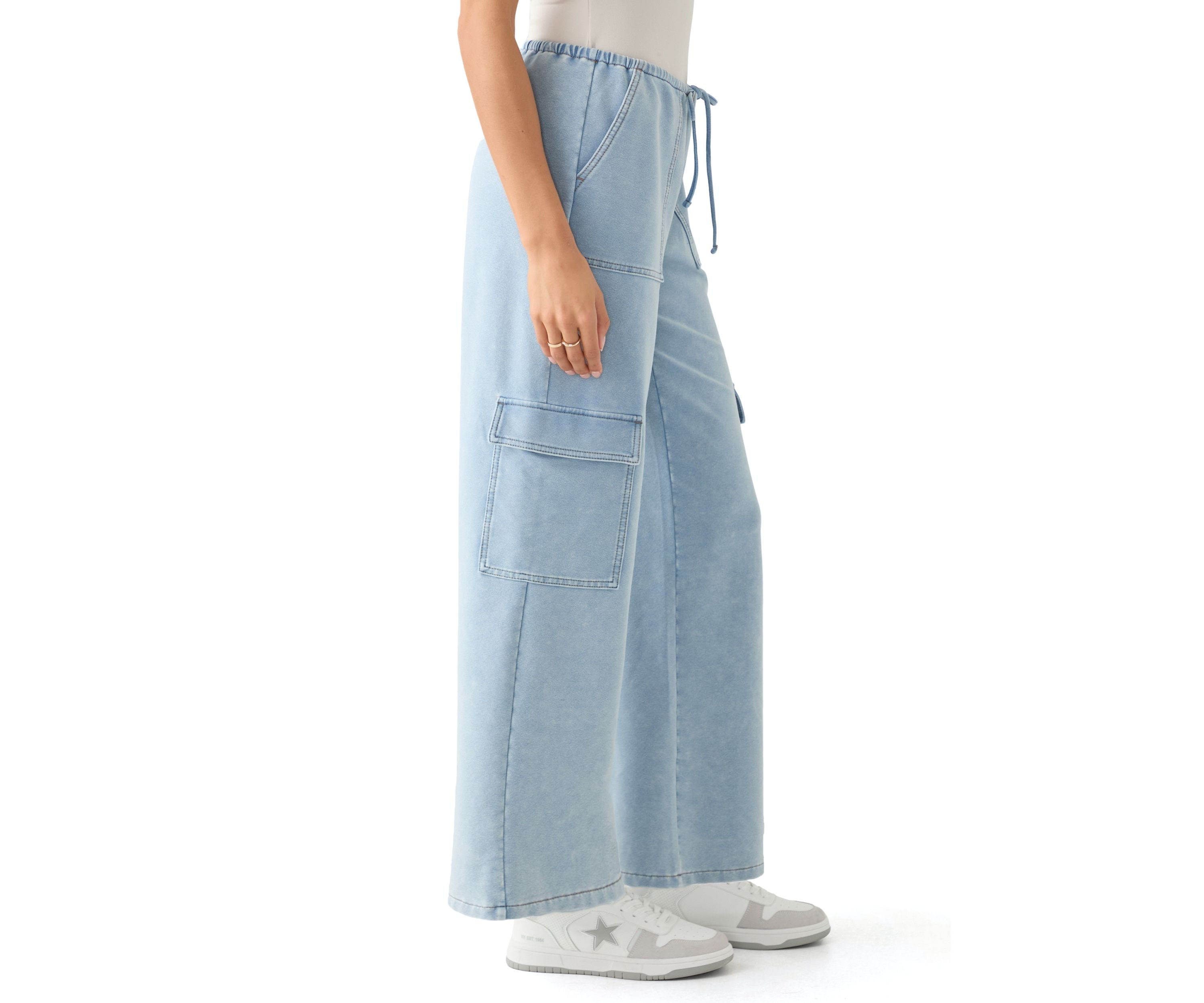 Womens Mini Waist Porkchop Pocket Pants