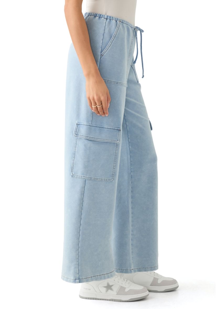 Womens Mini Waist Porkchop Pocket Pants