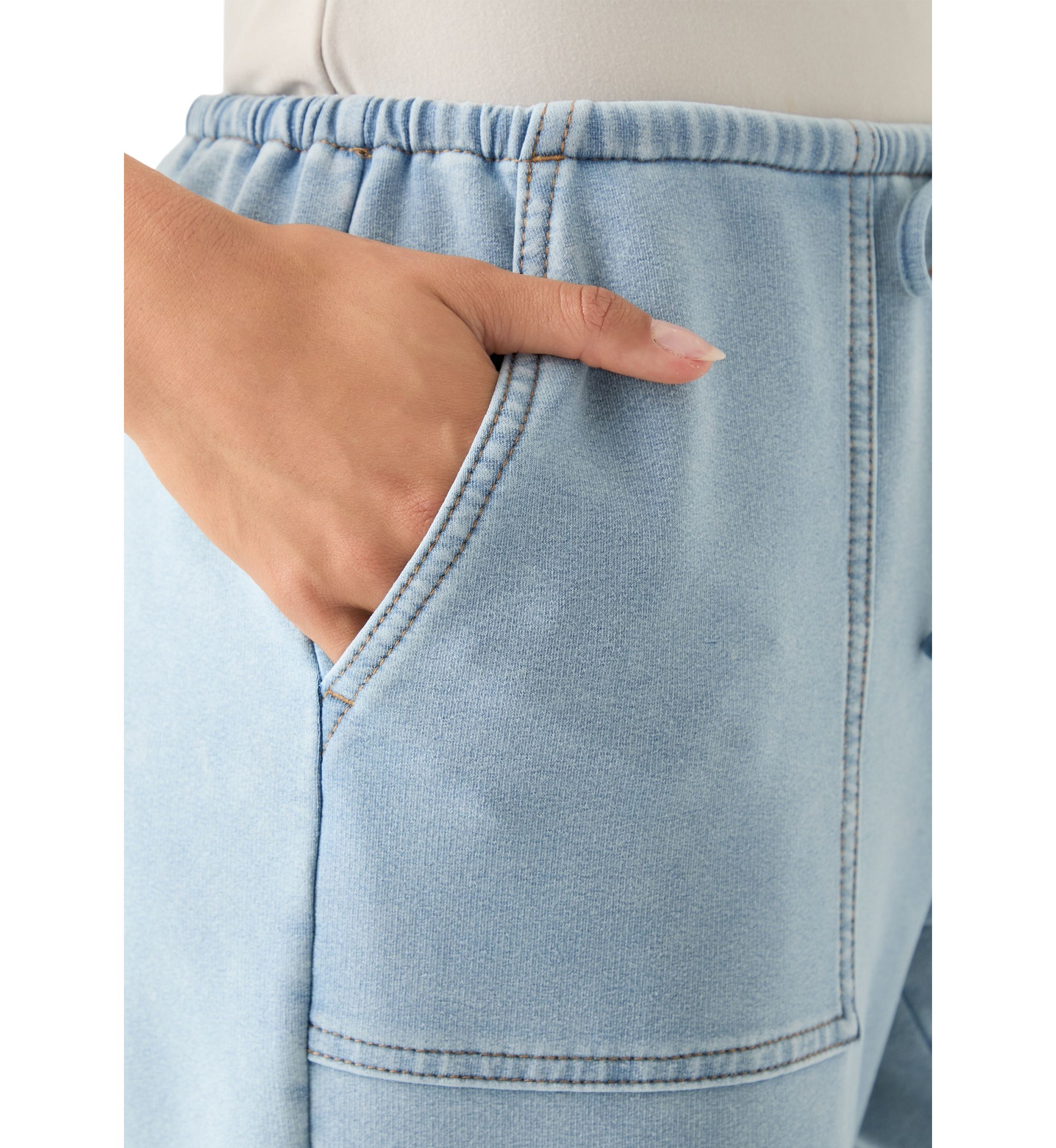 Womens Mini Waist Porkchop Pocket Pants