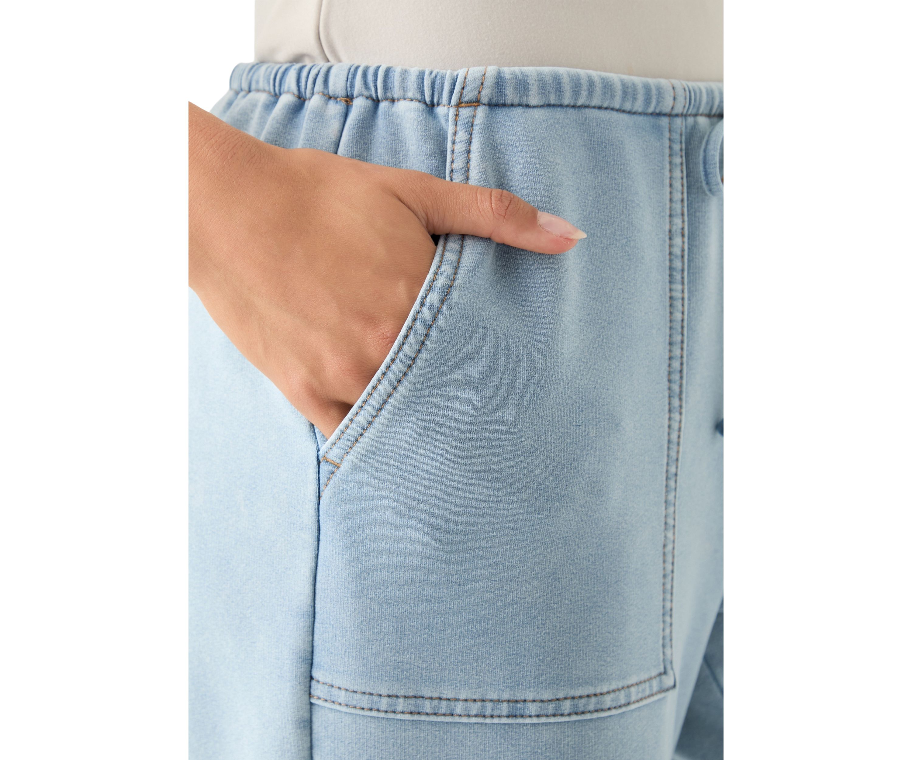 Womens Mini Waist Porkchop Pocket Pants