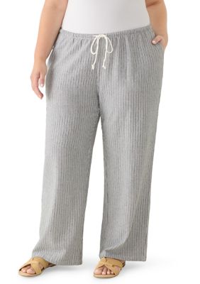 Vanilla Star Women's Plus Size Linen Pants, 2XL