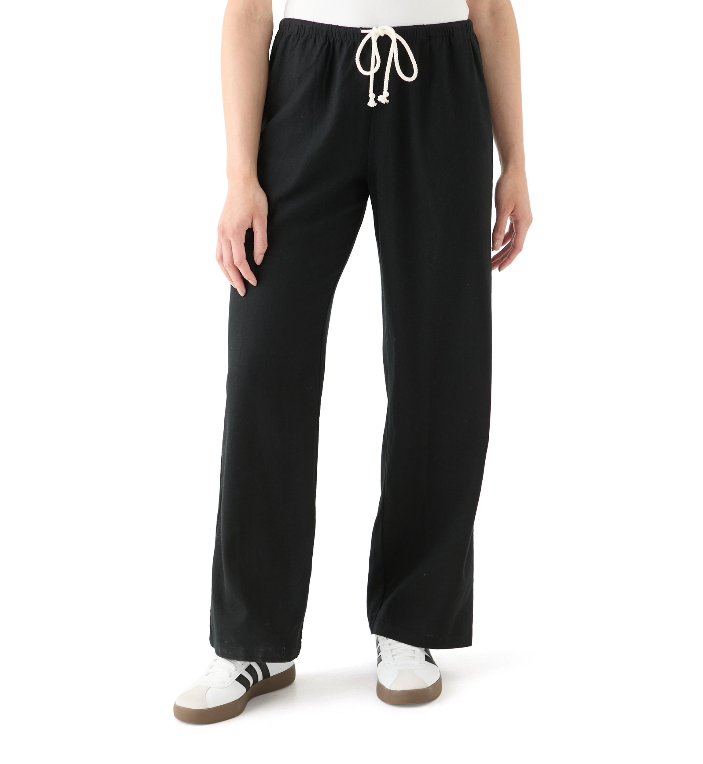Womens Linen Drawstring Pants