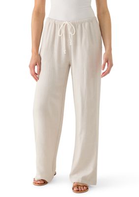 Vanilla Star Women's Mid-Rise Striped Pants, XL