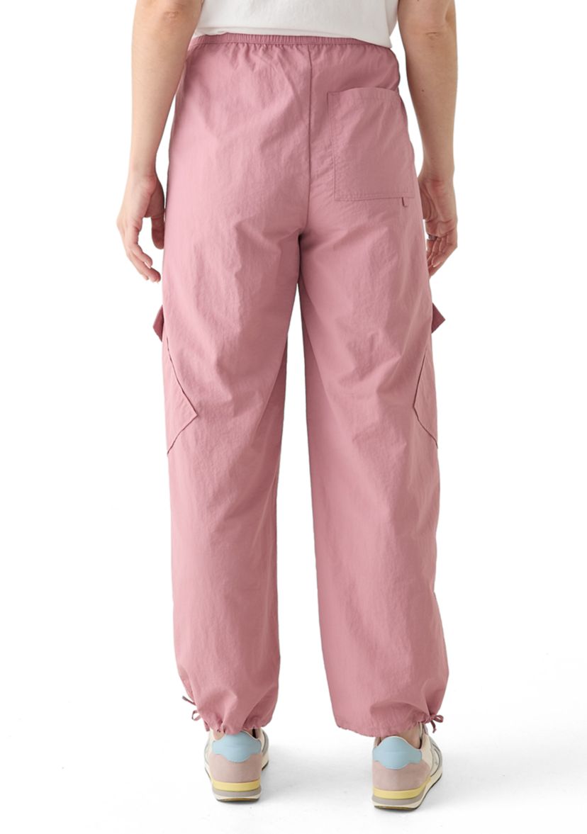Womens Angled Pocket Cargo Parachute Pants