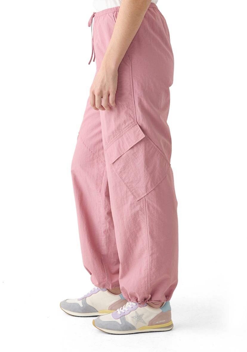 Womens Angled Pocket Cargo Parachute Pants