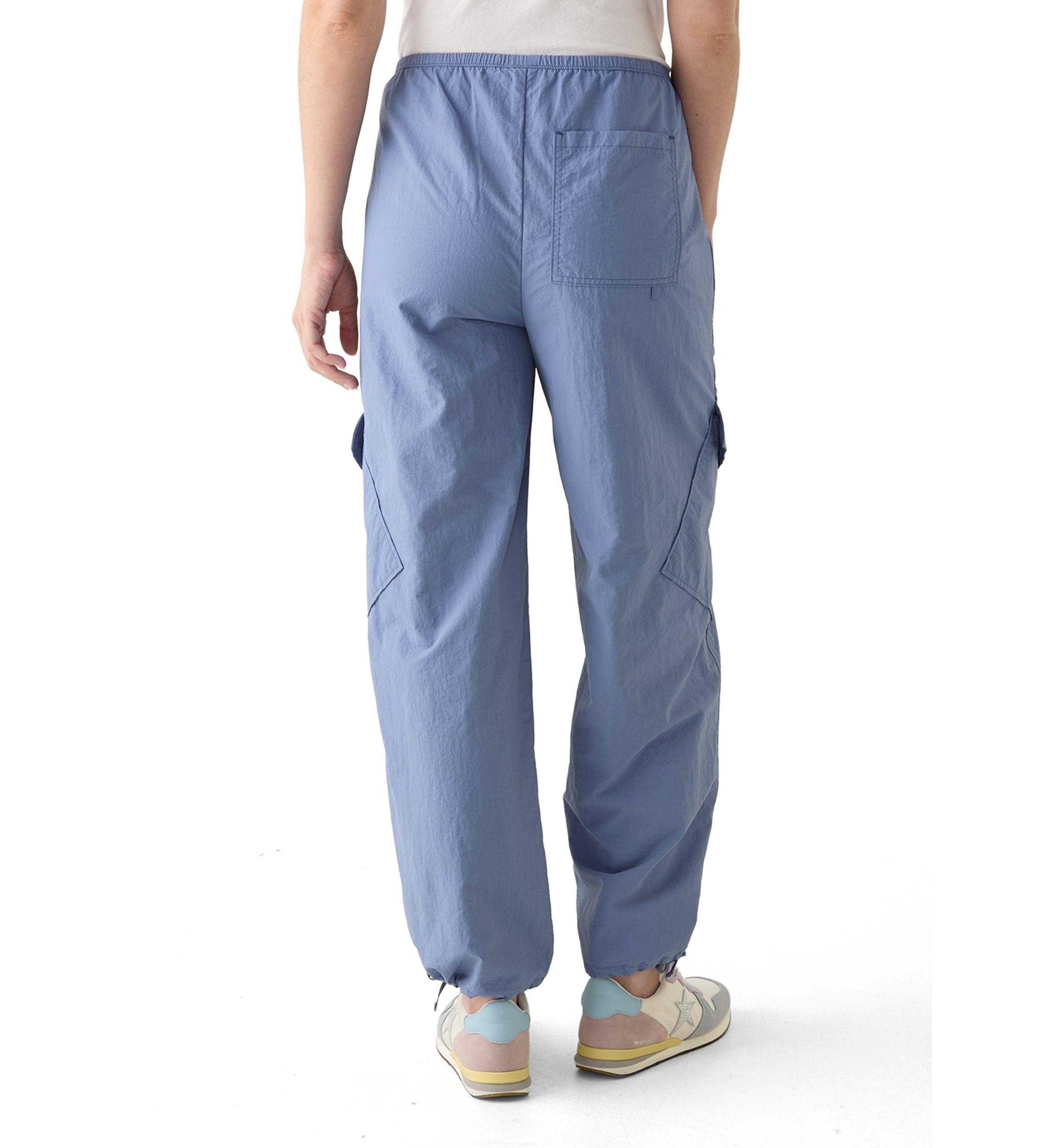 Womens Angled Cargo Parachute Pants