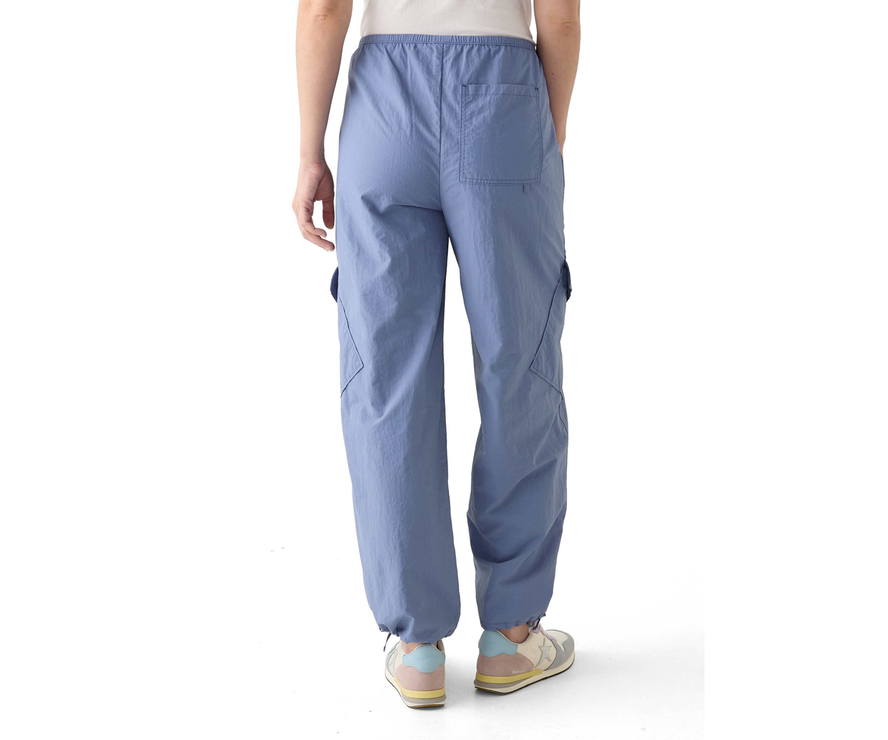 Womens Angled Cargo Parachute Pants