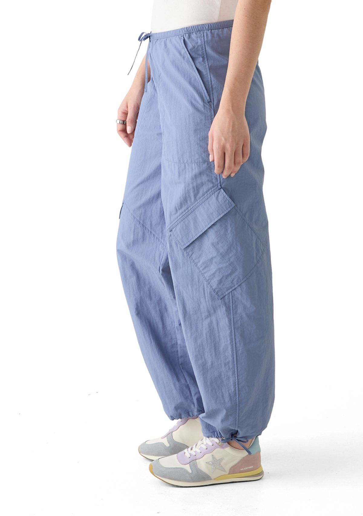 Womens Angled Cargo Parachute Pants