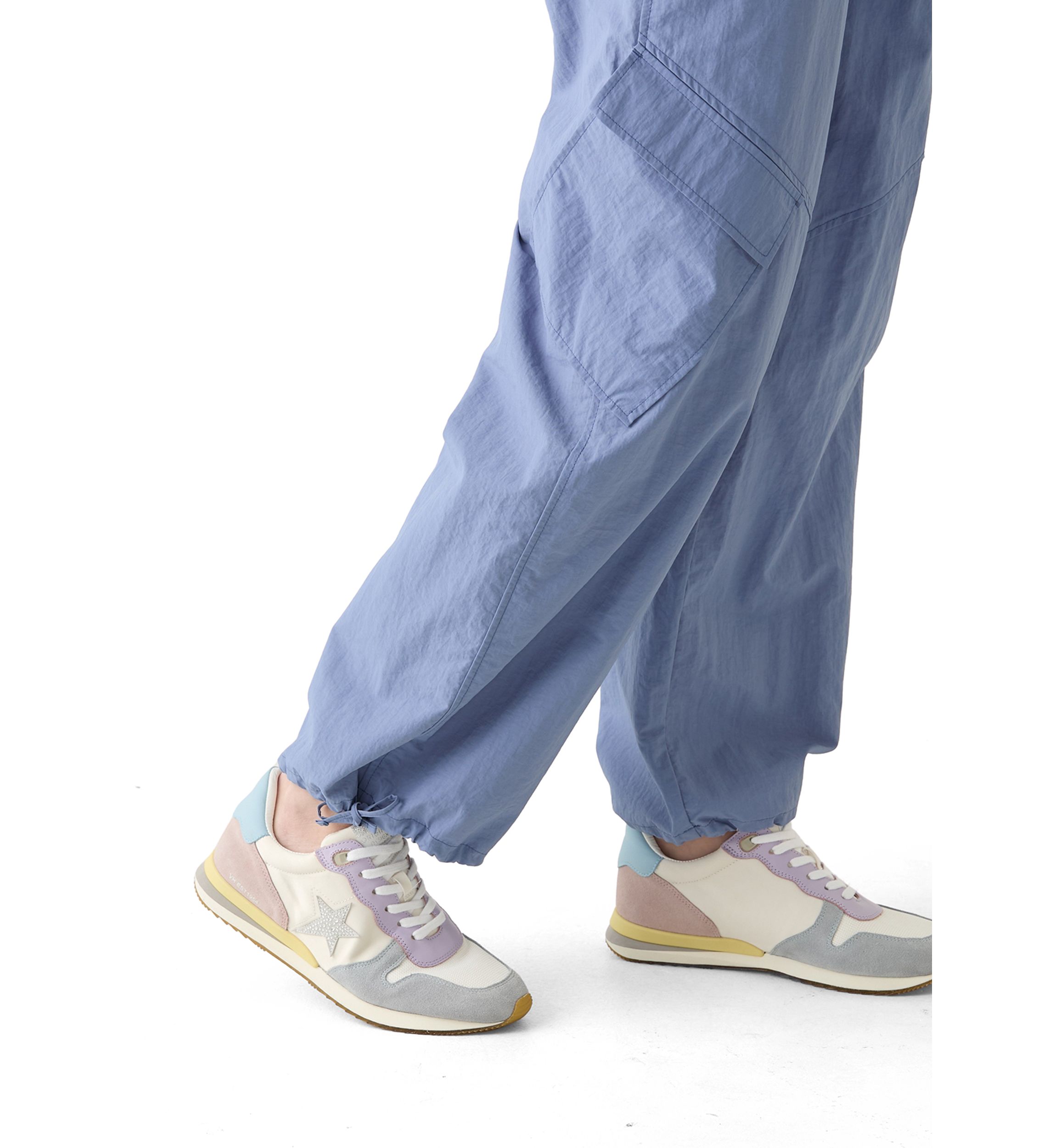 Womens Angled Cargo Parachute Pants