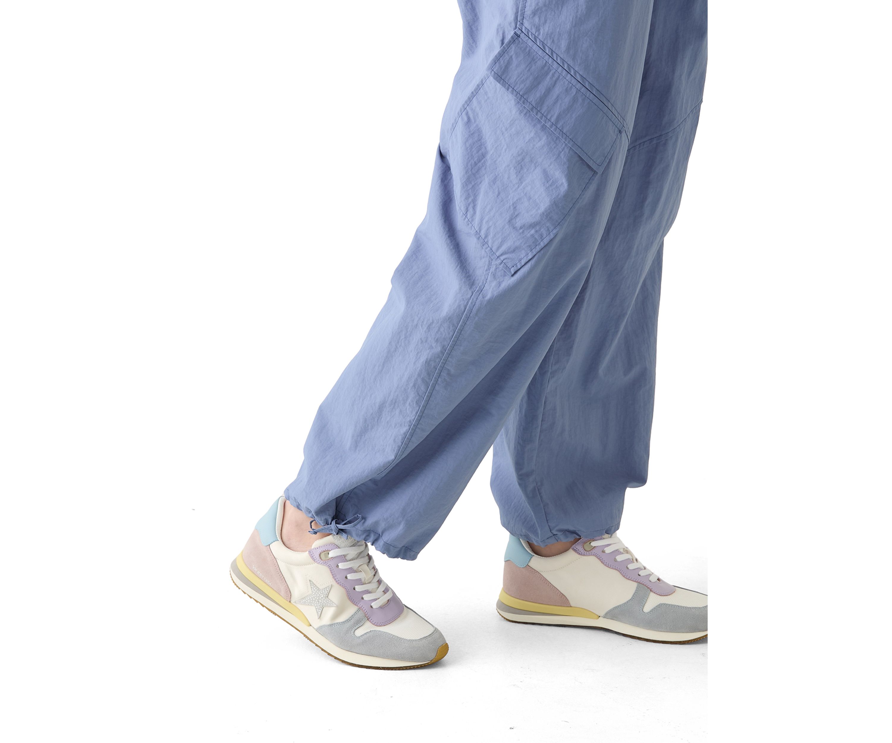 Womens Angled Cargo Parachute Pants