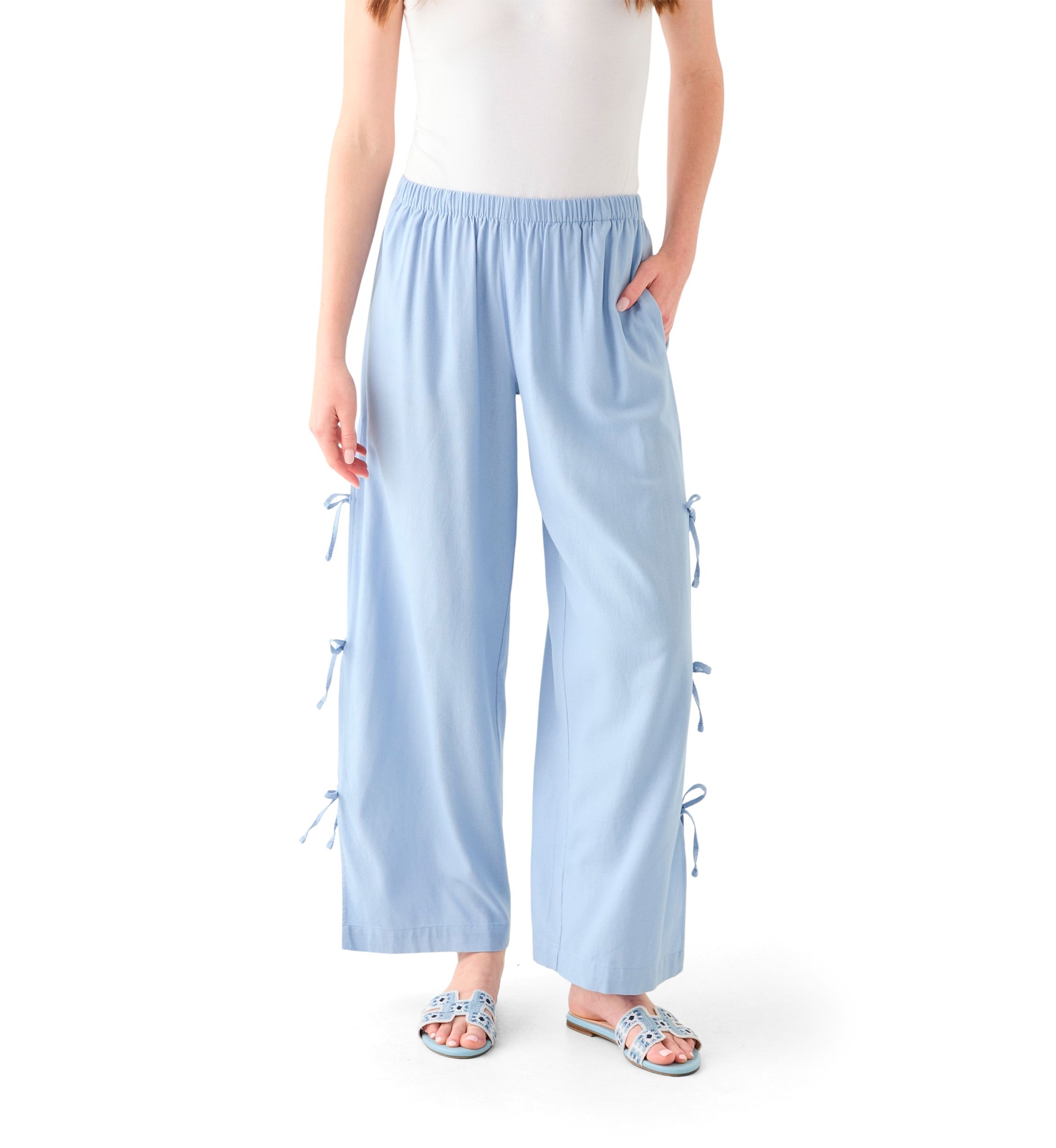 Womens Bow Ties Pull On Pants