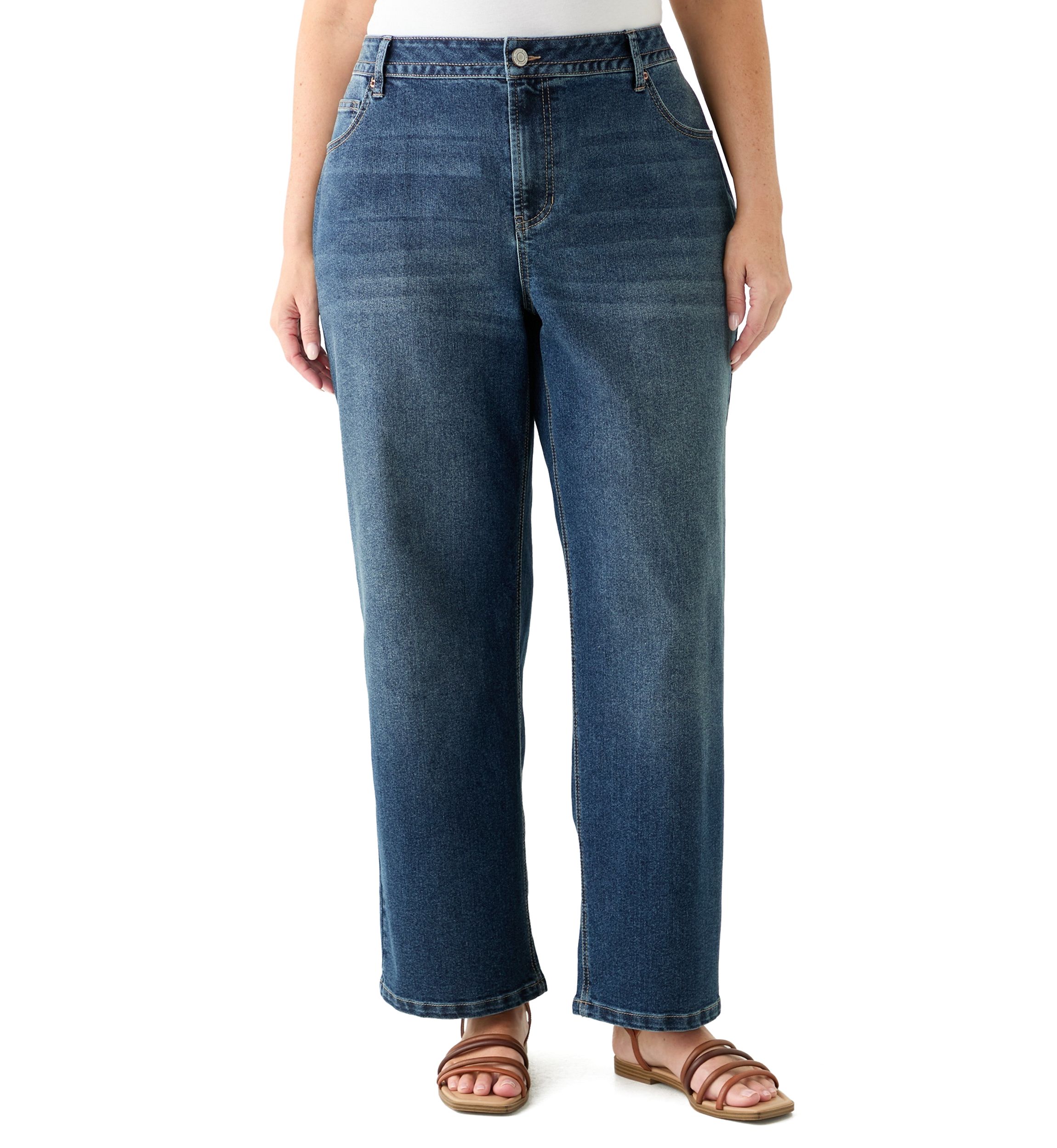 Plus Size Relaxed Straight Leg Jeans