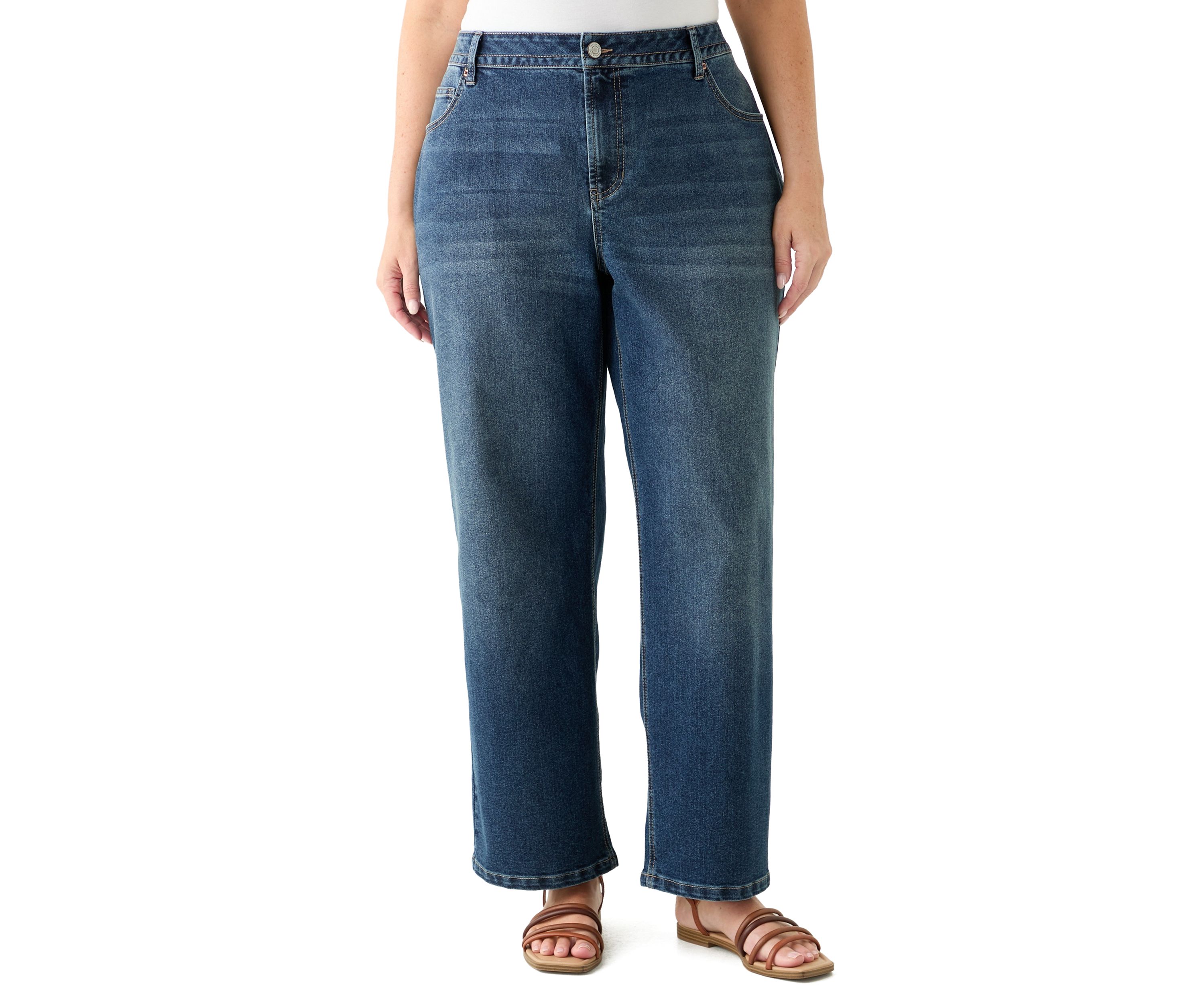 Plus Size Relaxed Straight Leg Jeans