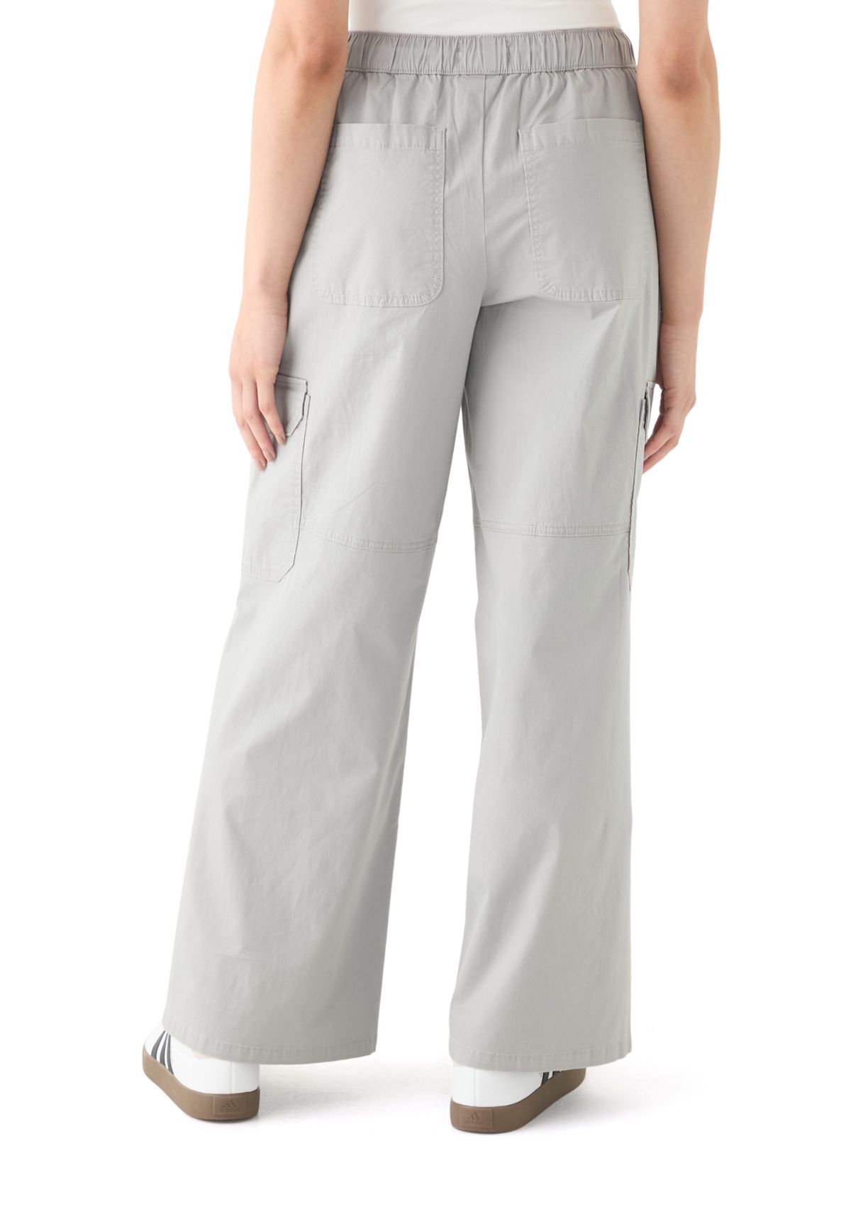 Womens A-Line Poplin Wide Leg Pants