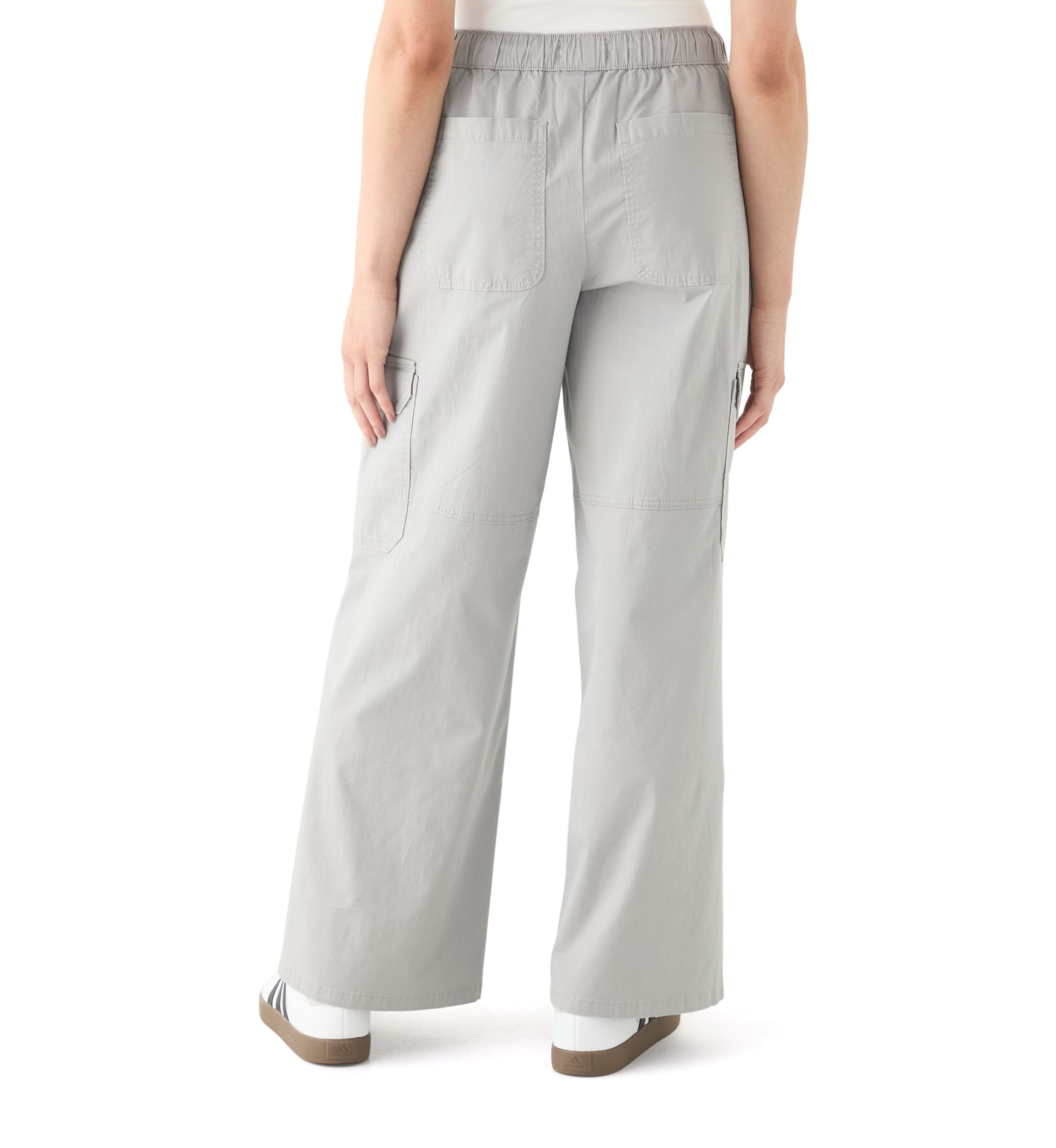 Womens A-Line Poplin Wide Leg Pants