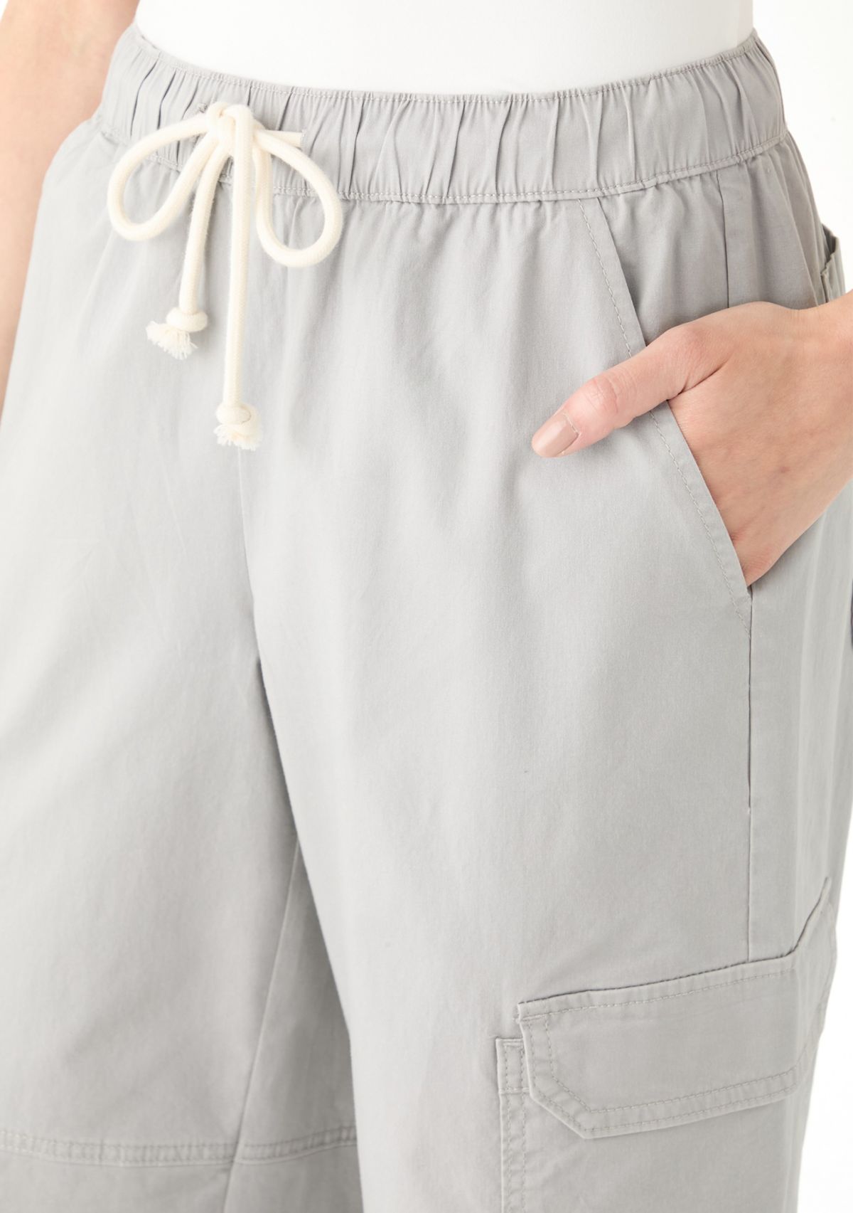 Womens A-Line Poplin Wide Leg Pants