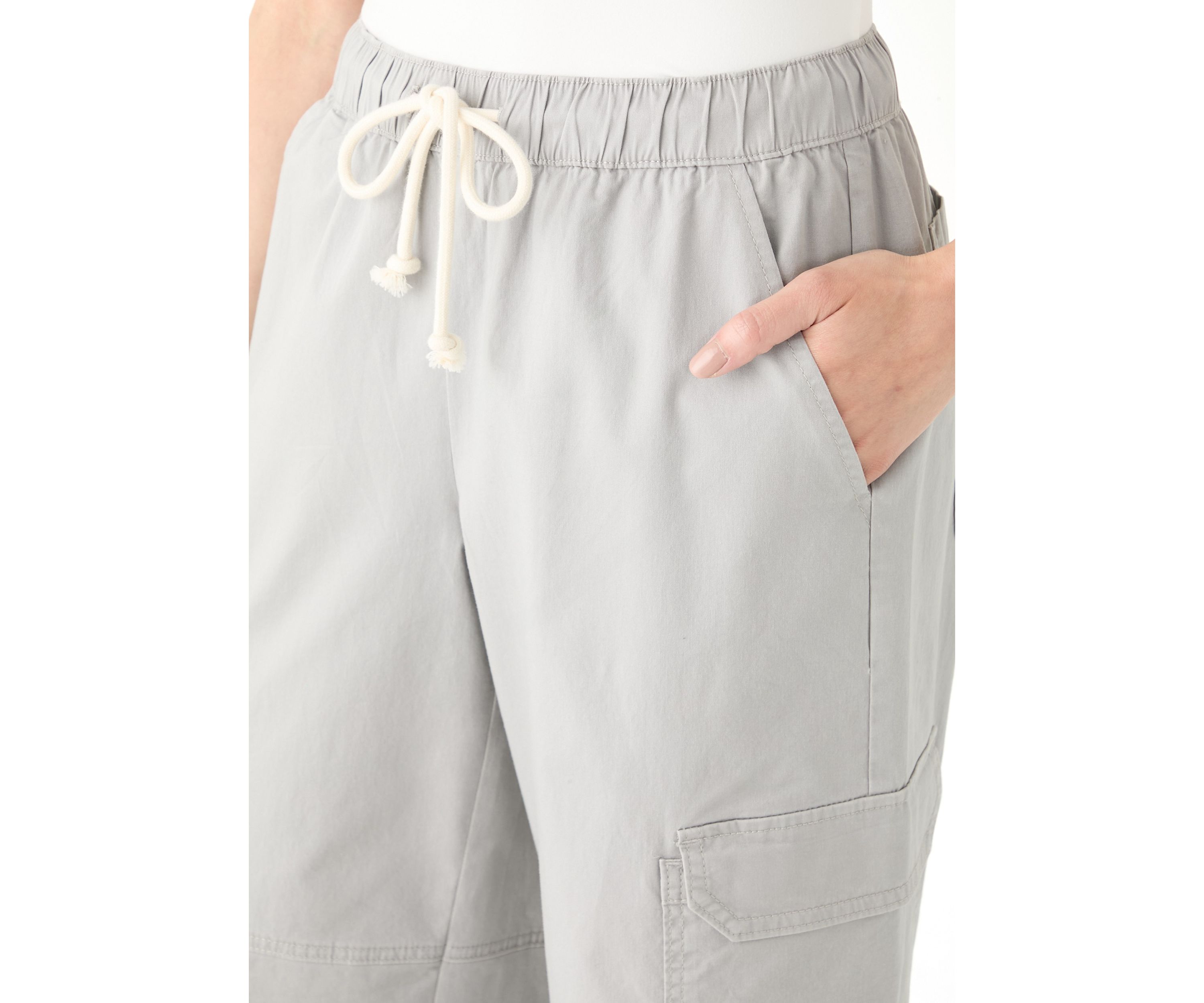 Womens A-Line Poplin Wide Leg Pants