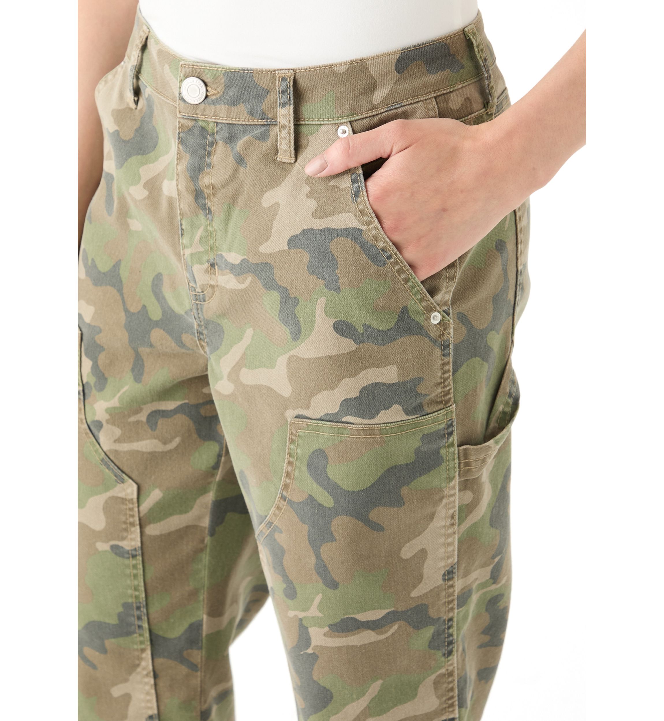 Womens Utility Straight Ankle Pants