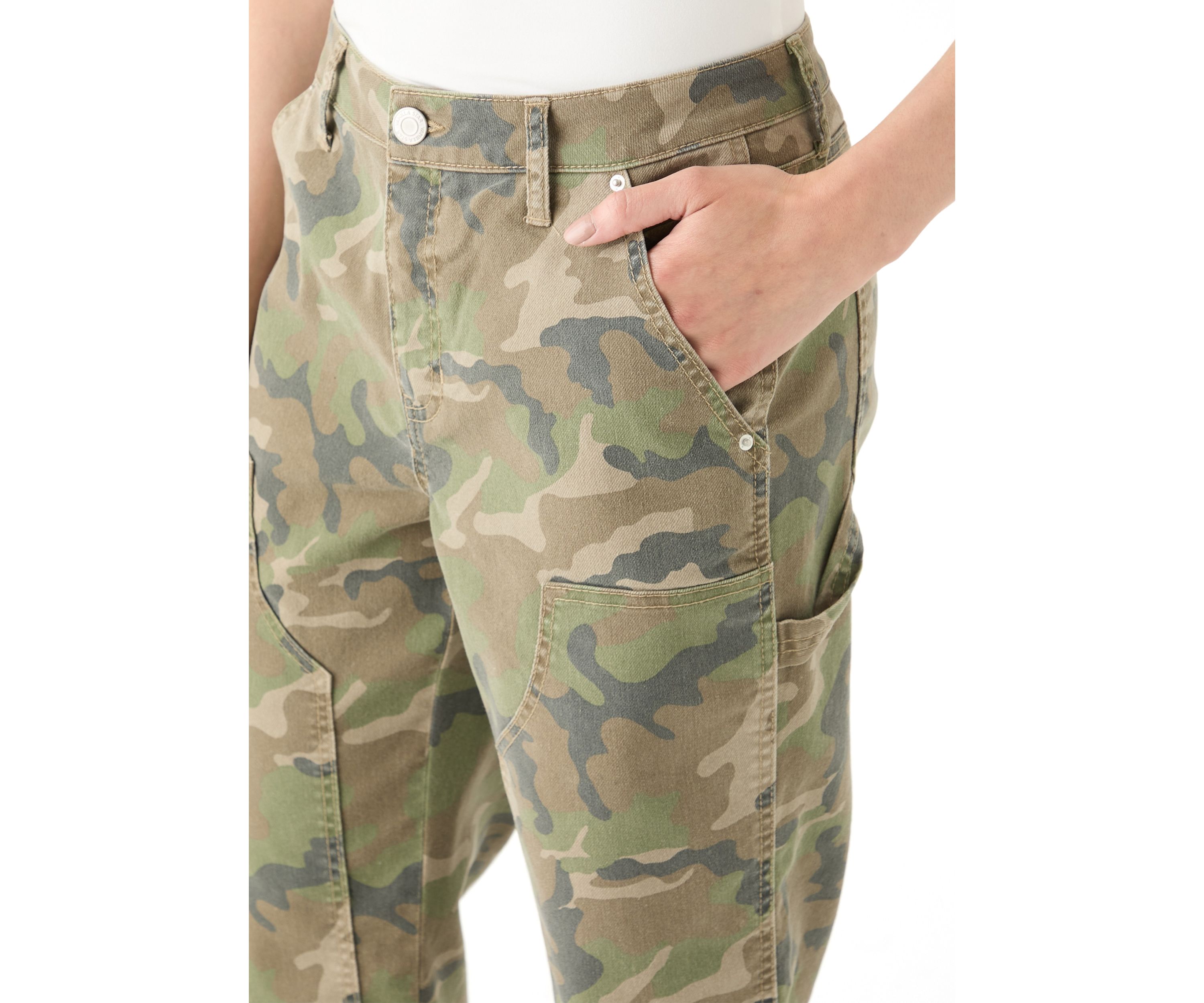 Womens Utility Straight Ankle Pants