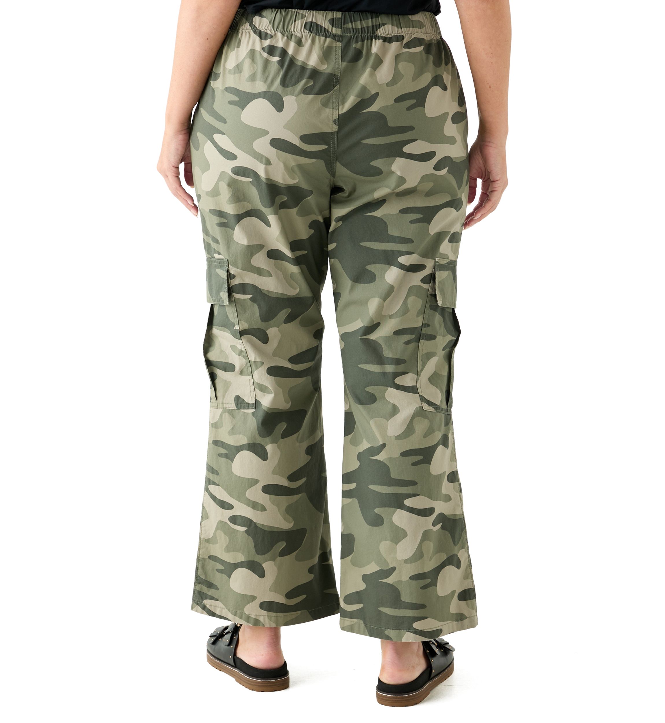 Plus Size Poplin Utility Pants