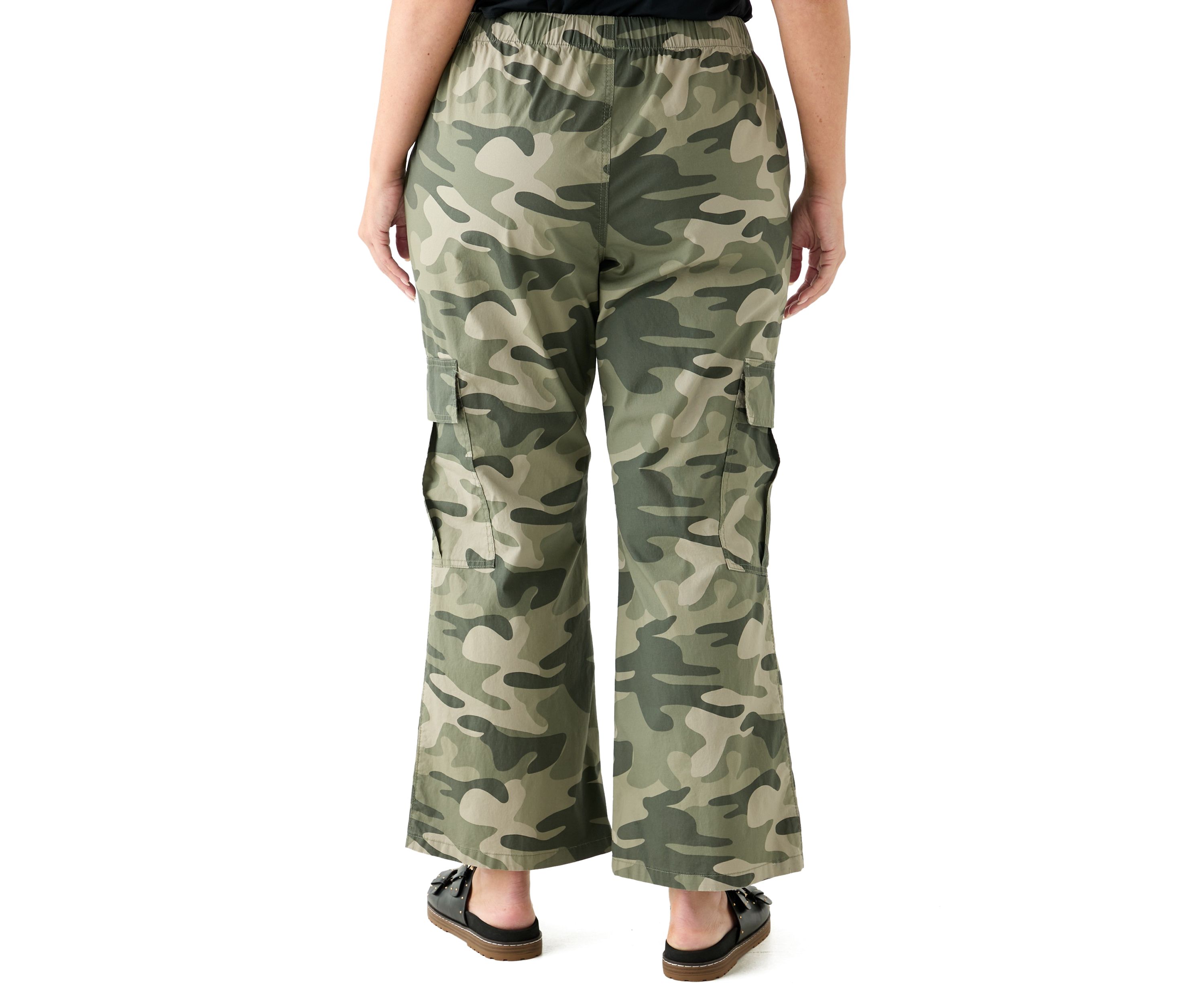 Plus Size Poplin Utility Pants