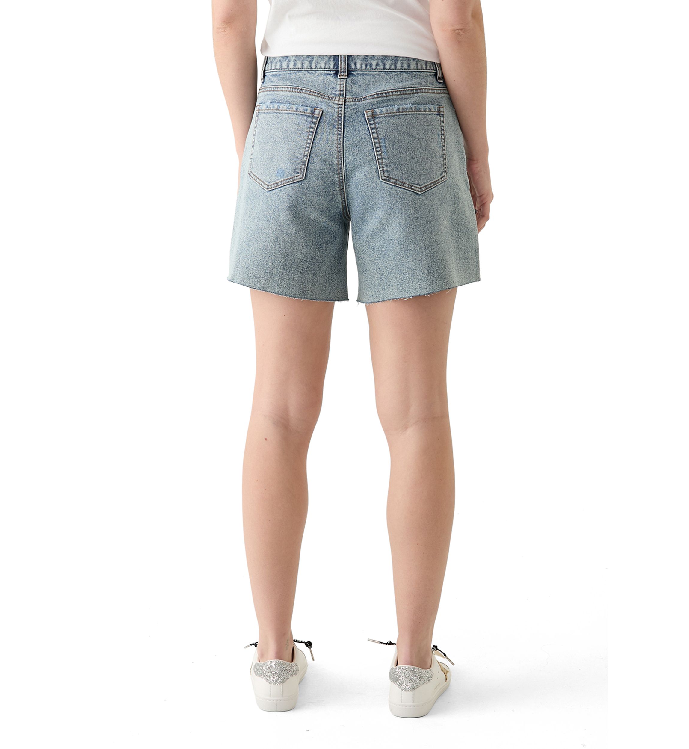 Womens Clean Hem Cut Off Denim Shorts