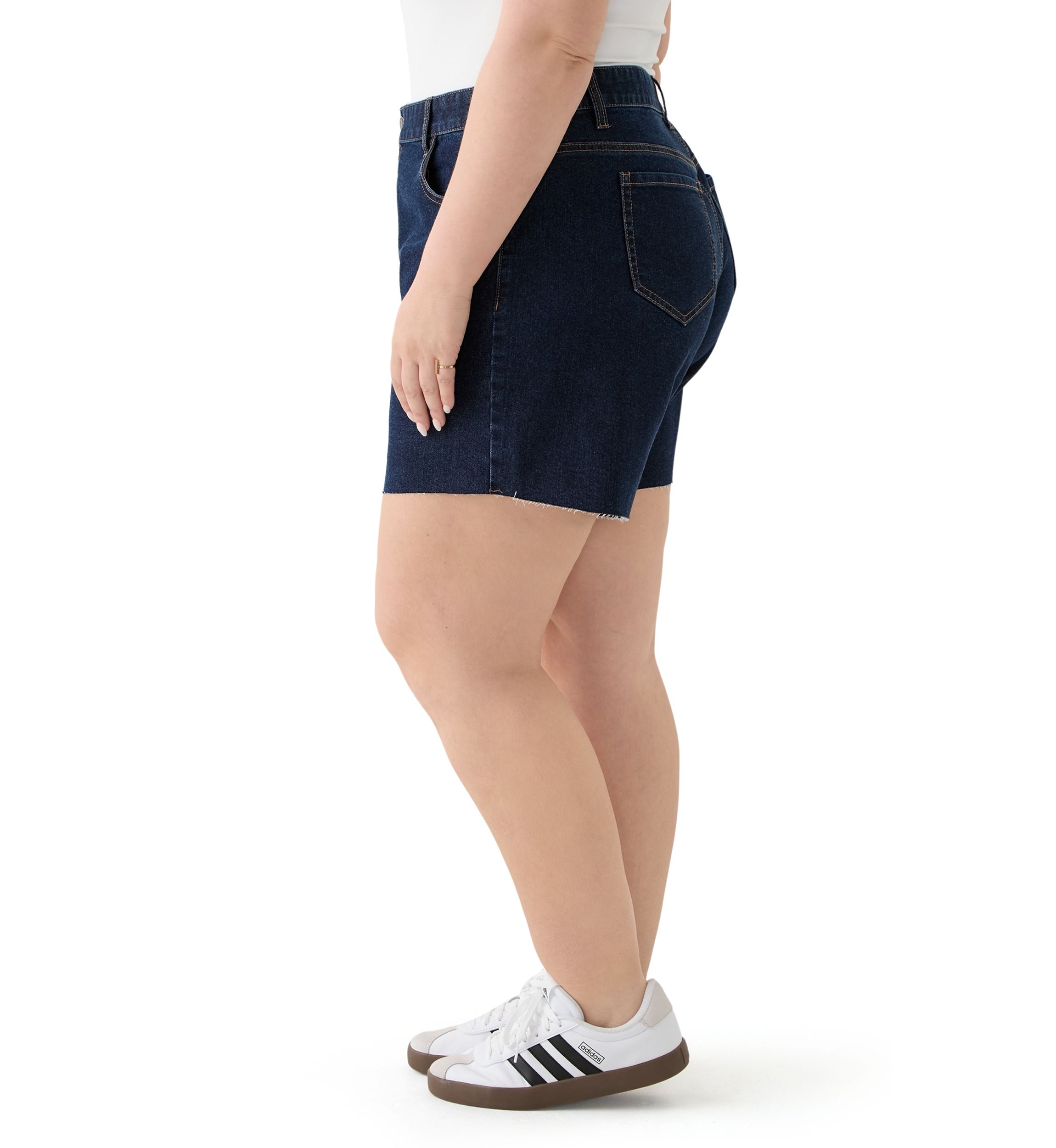 Plus Size Clean Hem Cutoff Jorts 