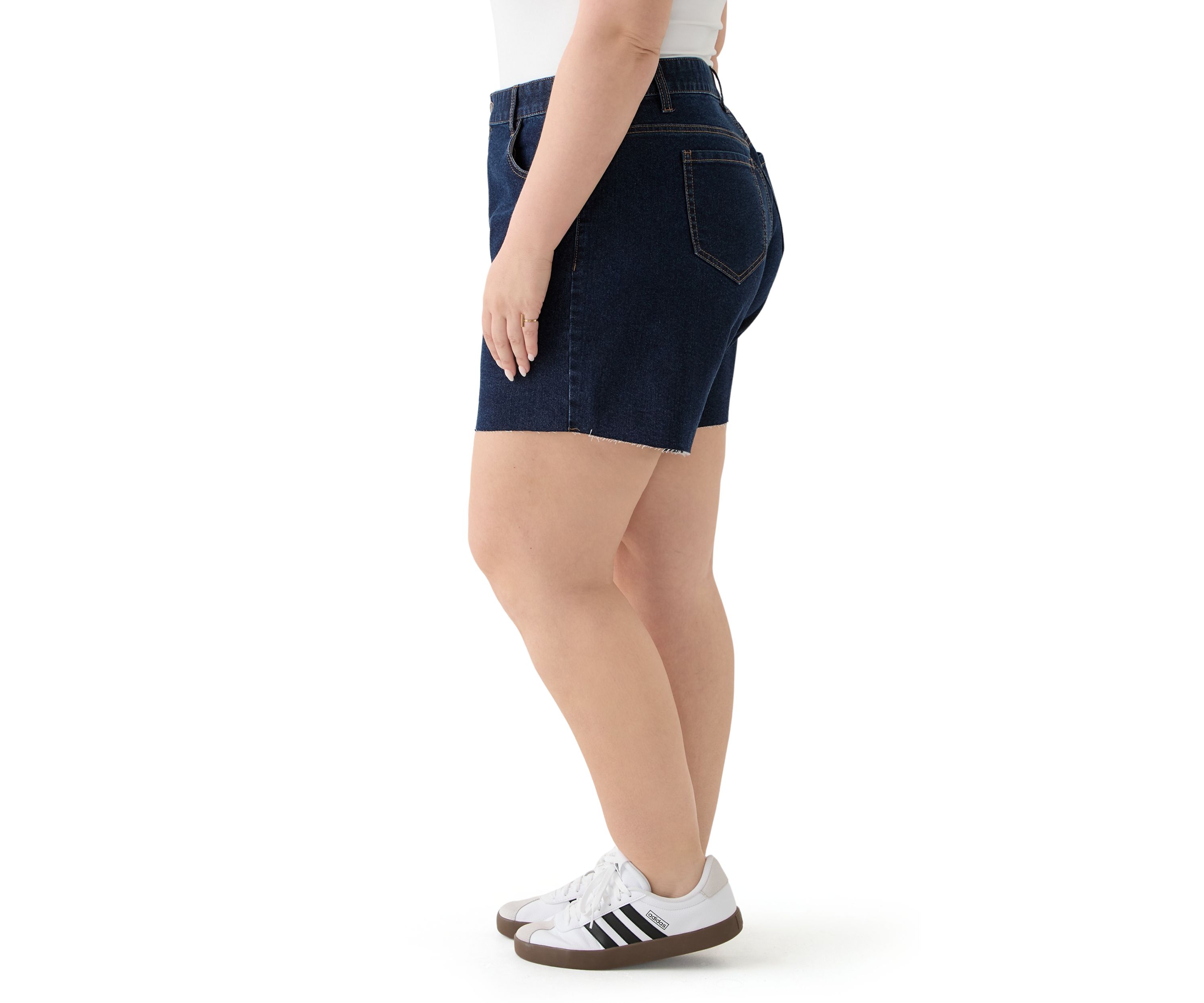 Plus Size Clean Hem Cutoff Jorts 
