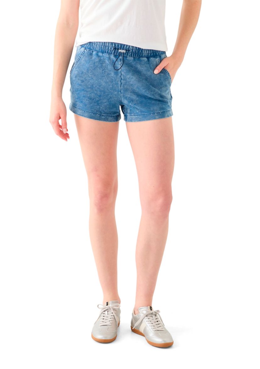 Womens Elastic Waistband Shorts