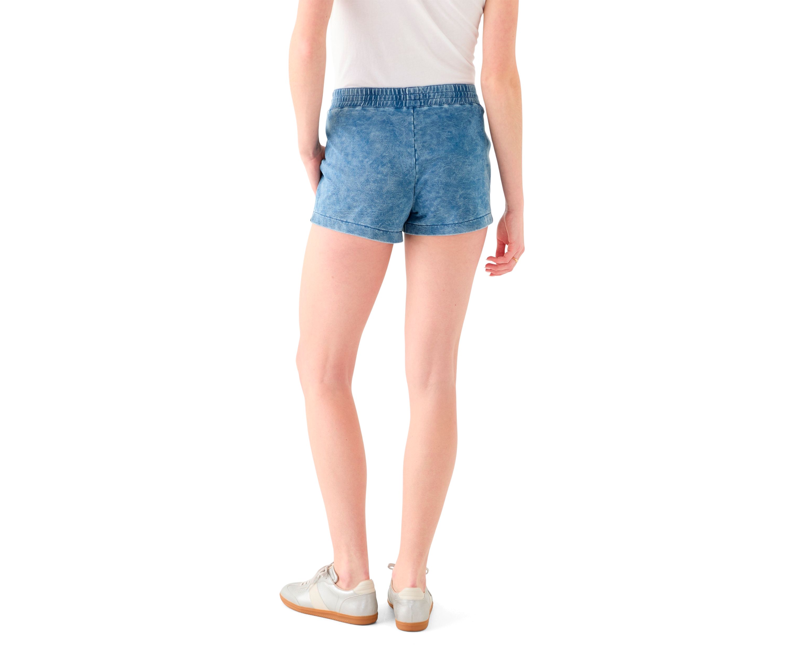 Womens Elastic Waistband Shorts