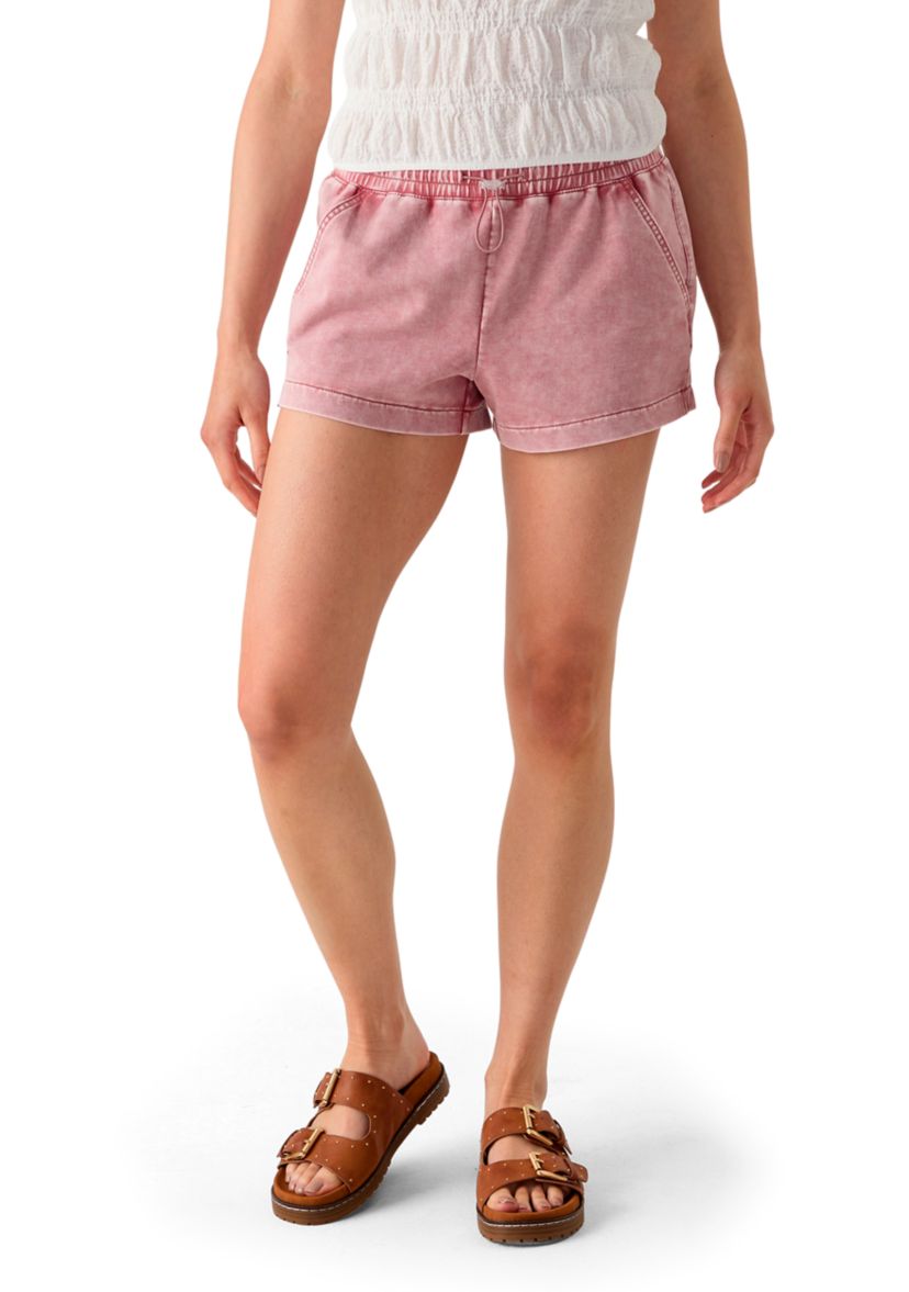 Womens Elastic Waistband Shorts