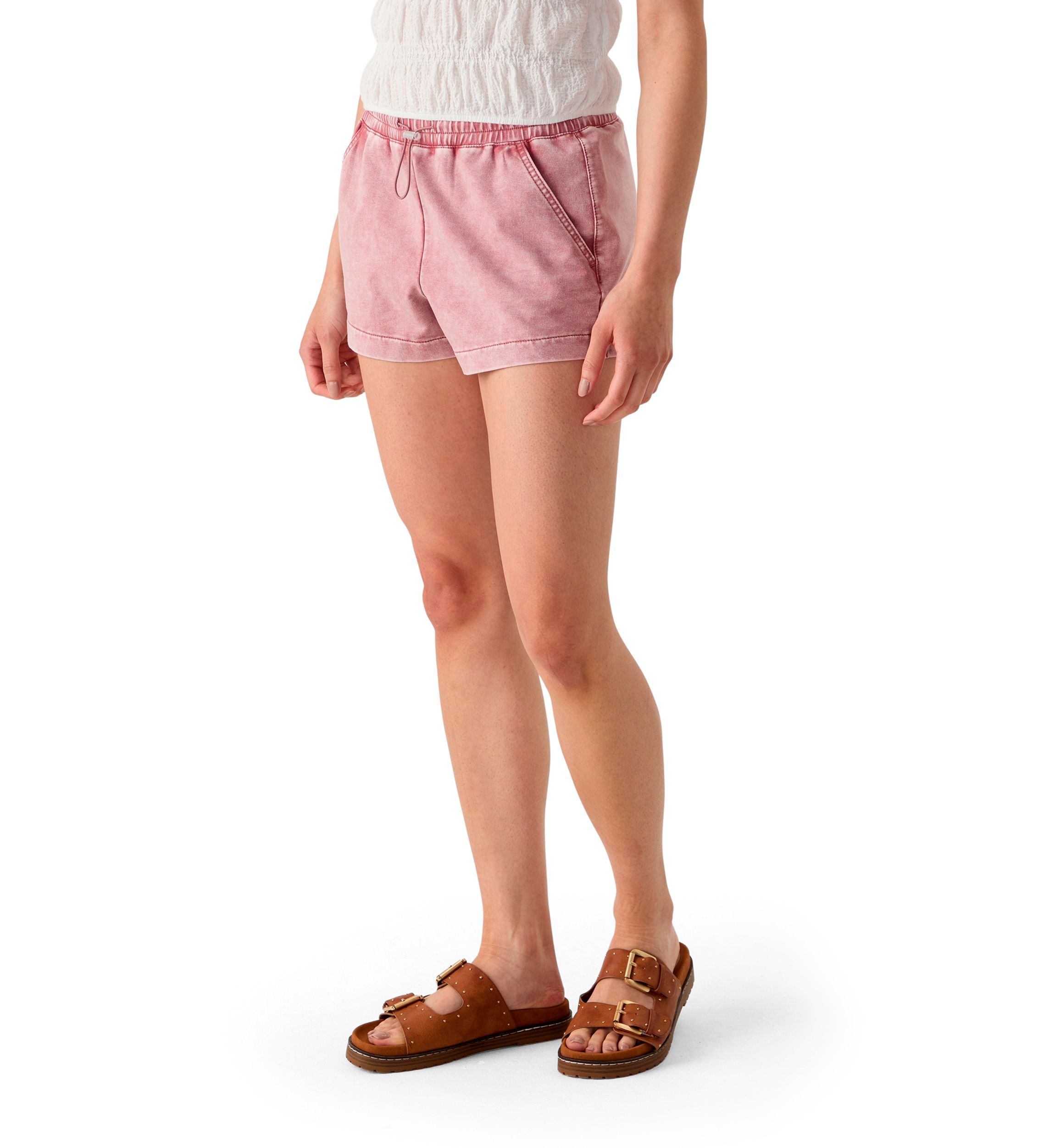 Womens Elastic Waistband Shorts